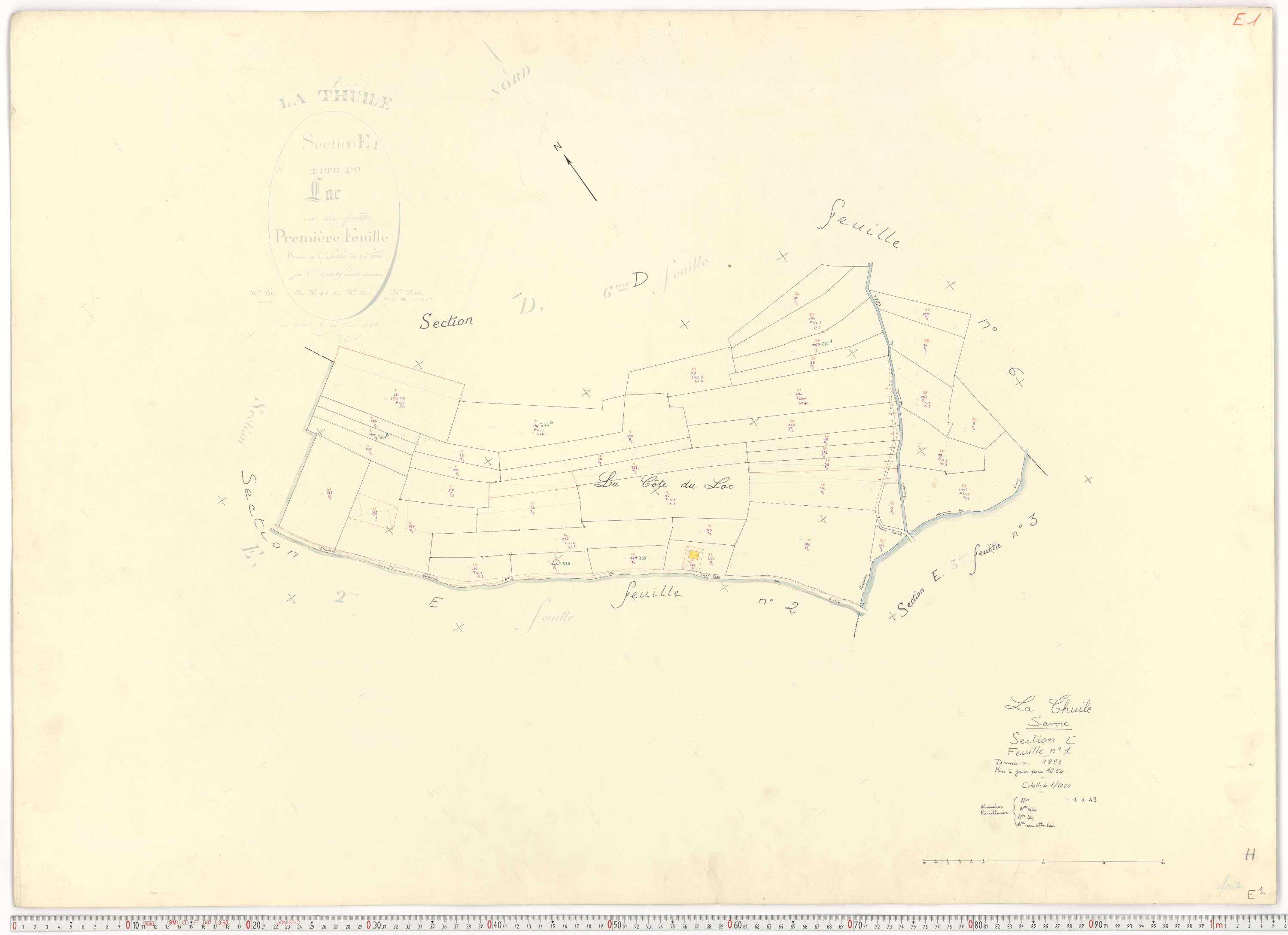 La Thuile - Cadastre rénové, version de travail (1964).