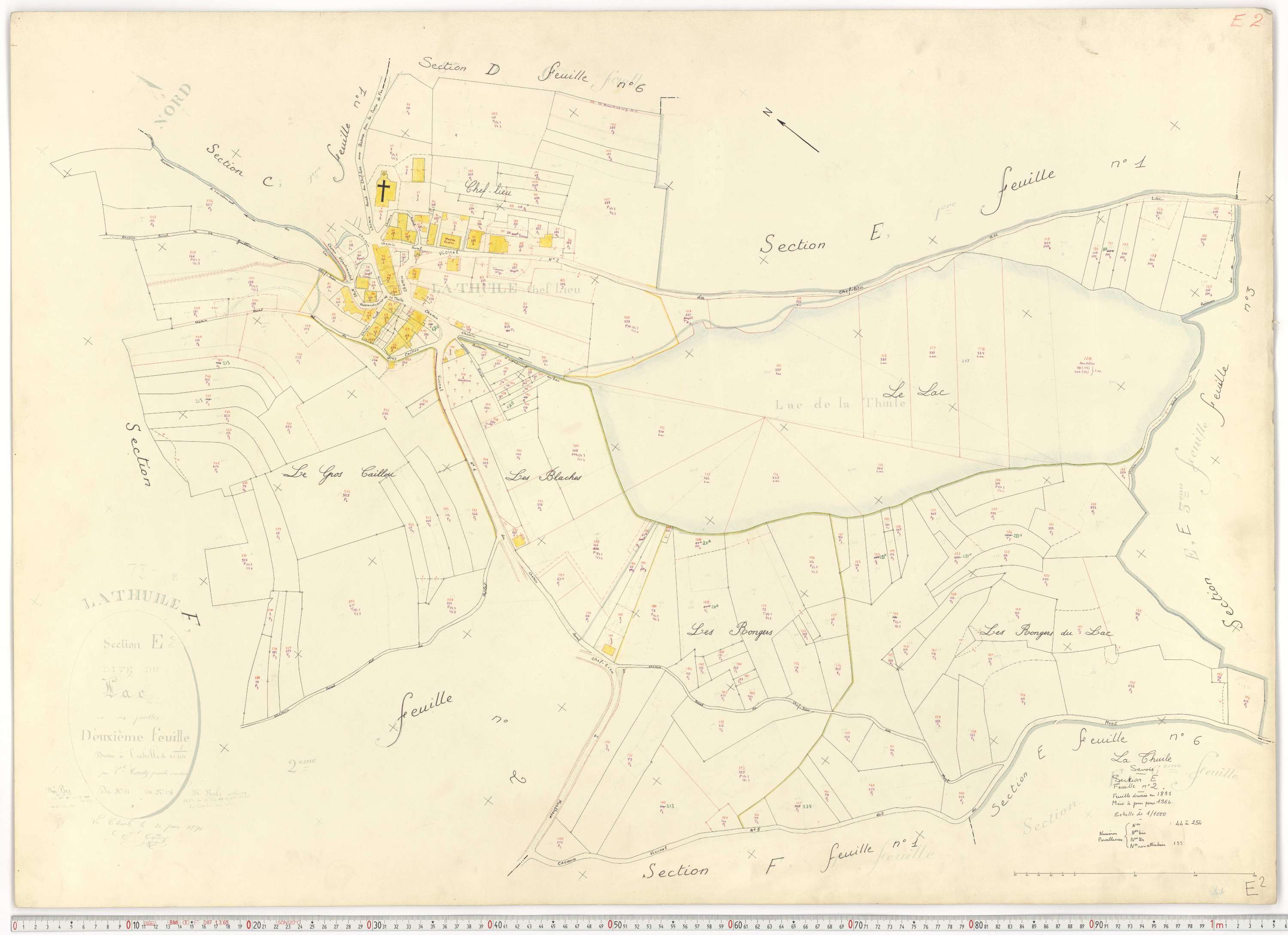 La Thuile - Cadastre rénové, version de travail (1964).