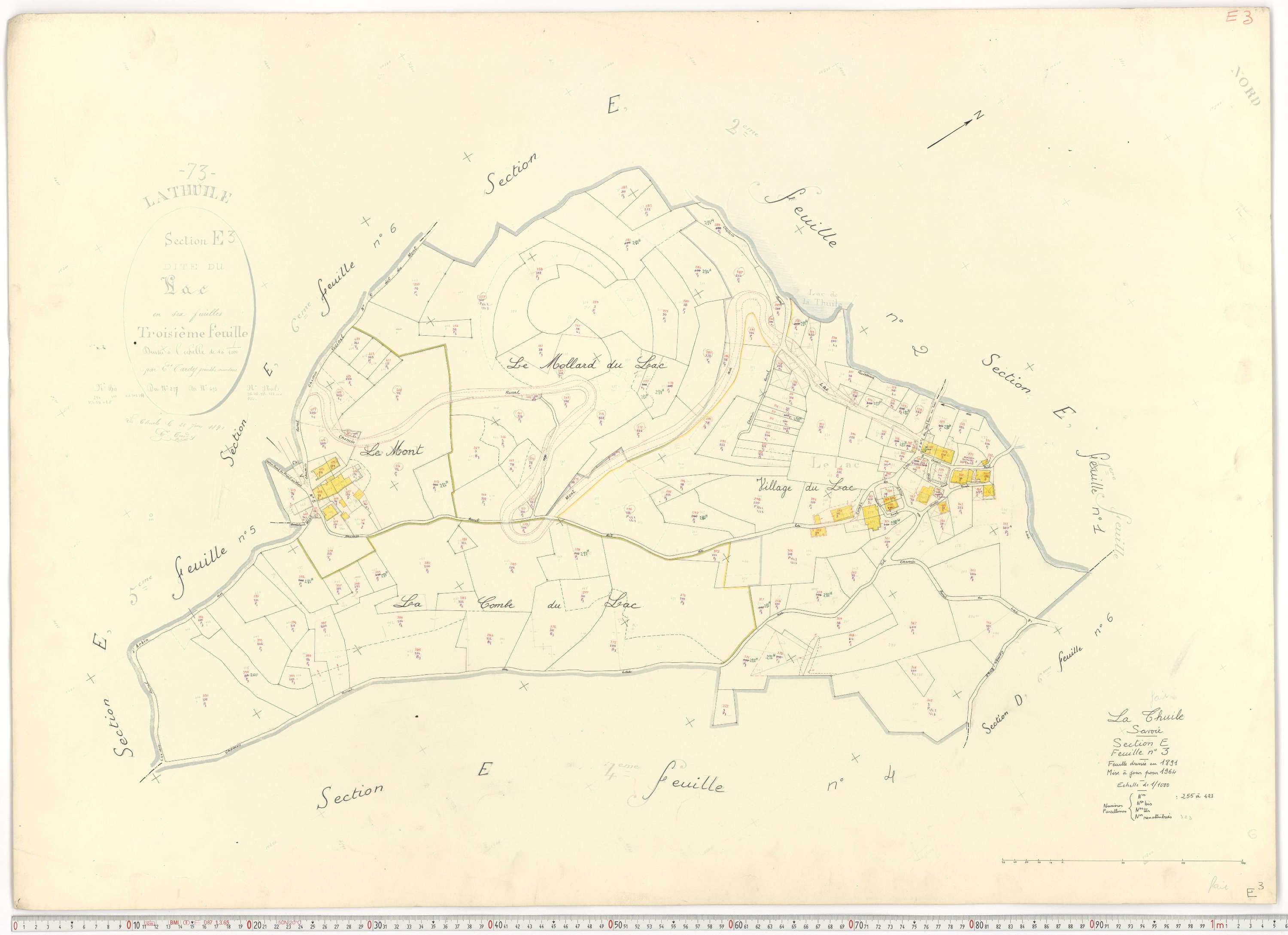 La Thuile - Cadastre rénové, version de travail (1964).