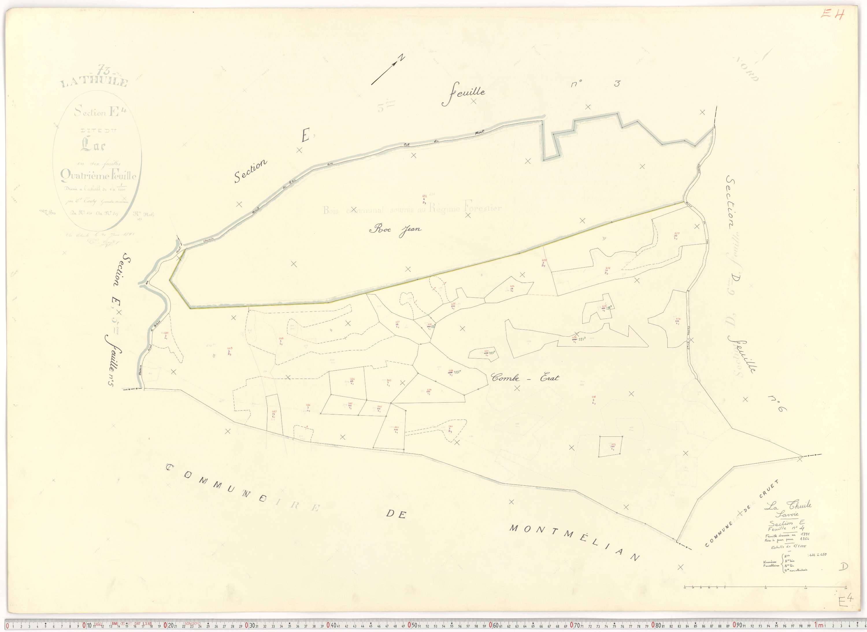 La Thuile - Cadastre rénové, version de travail (1964).