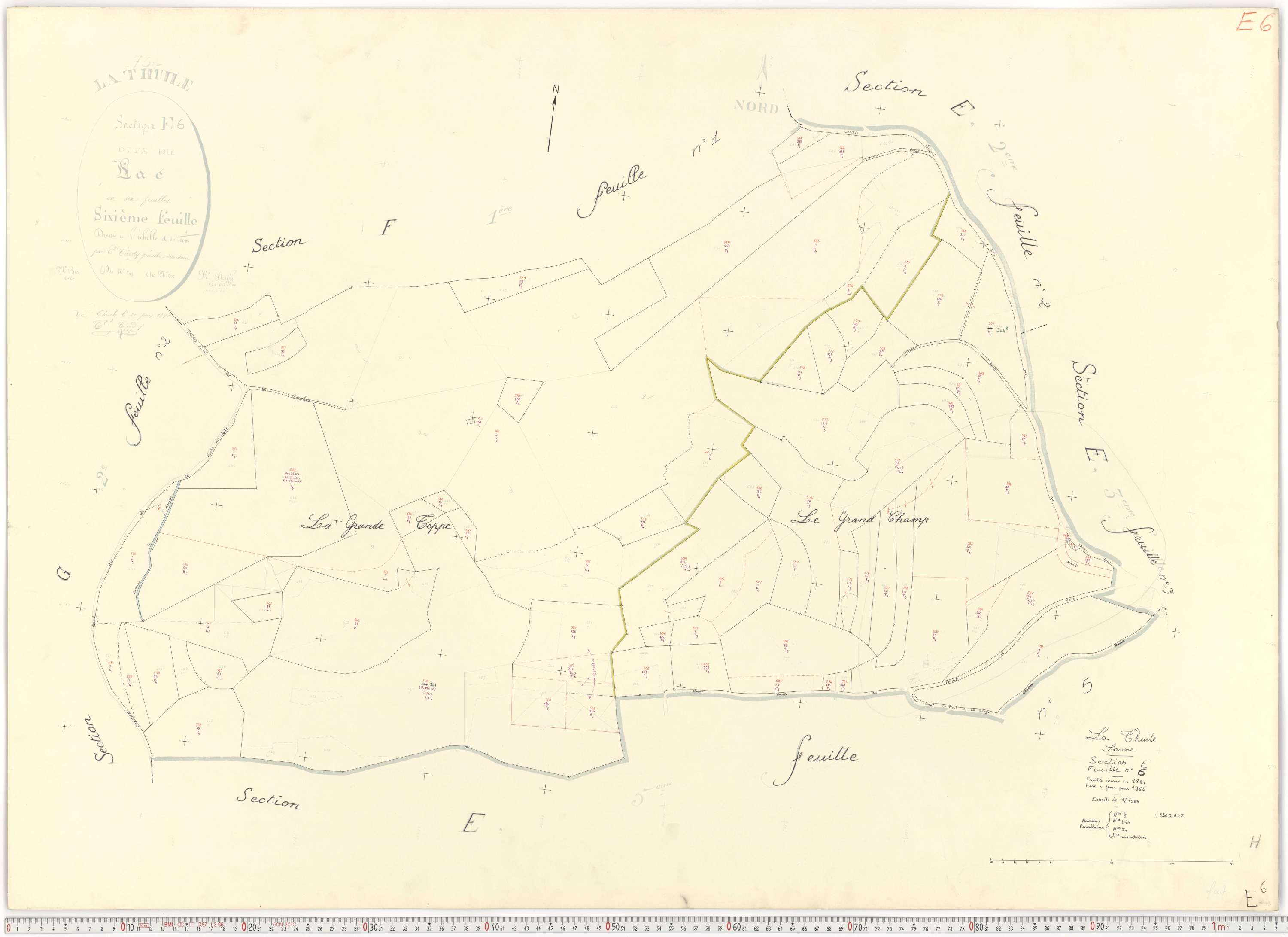 La Thuile - Cadastre rénové, version de travail (1964).