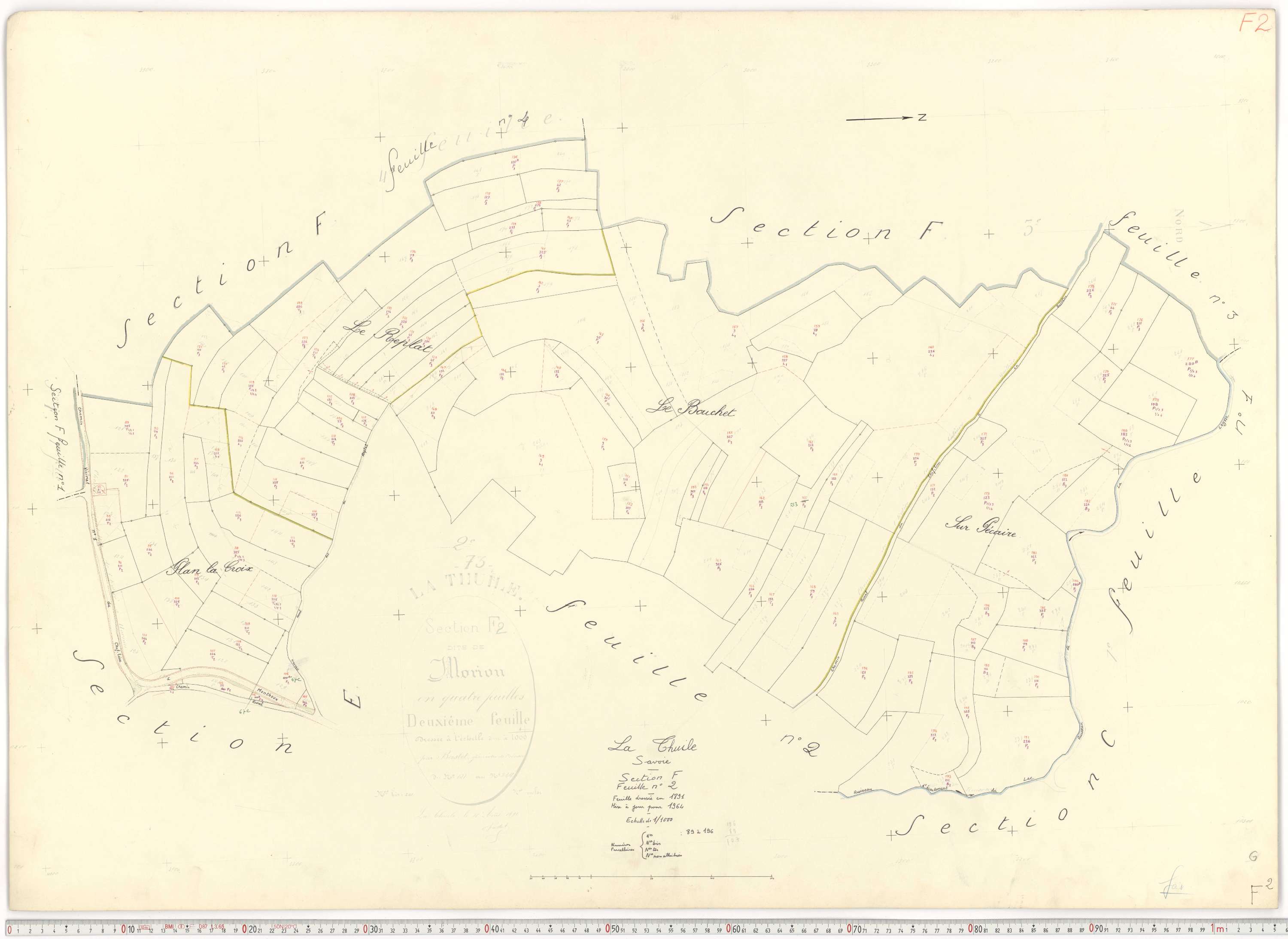La Thuile - Cadastre rénové, version de travail (1964).