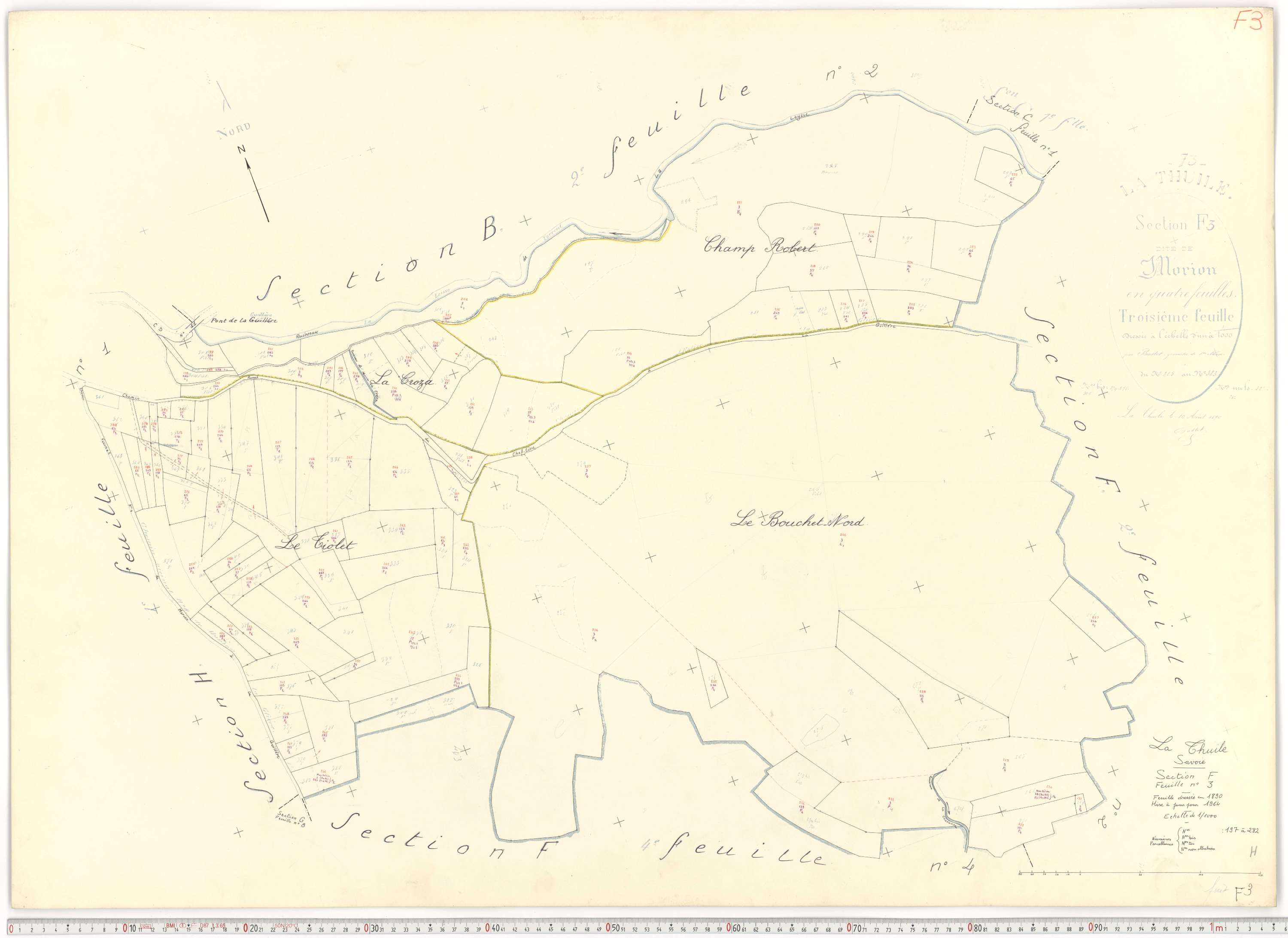 La Thuile - Cadastre rénové, version de travail (1964).