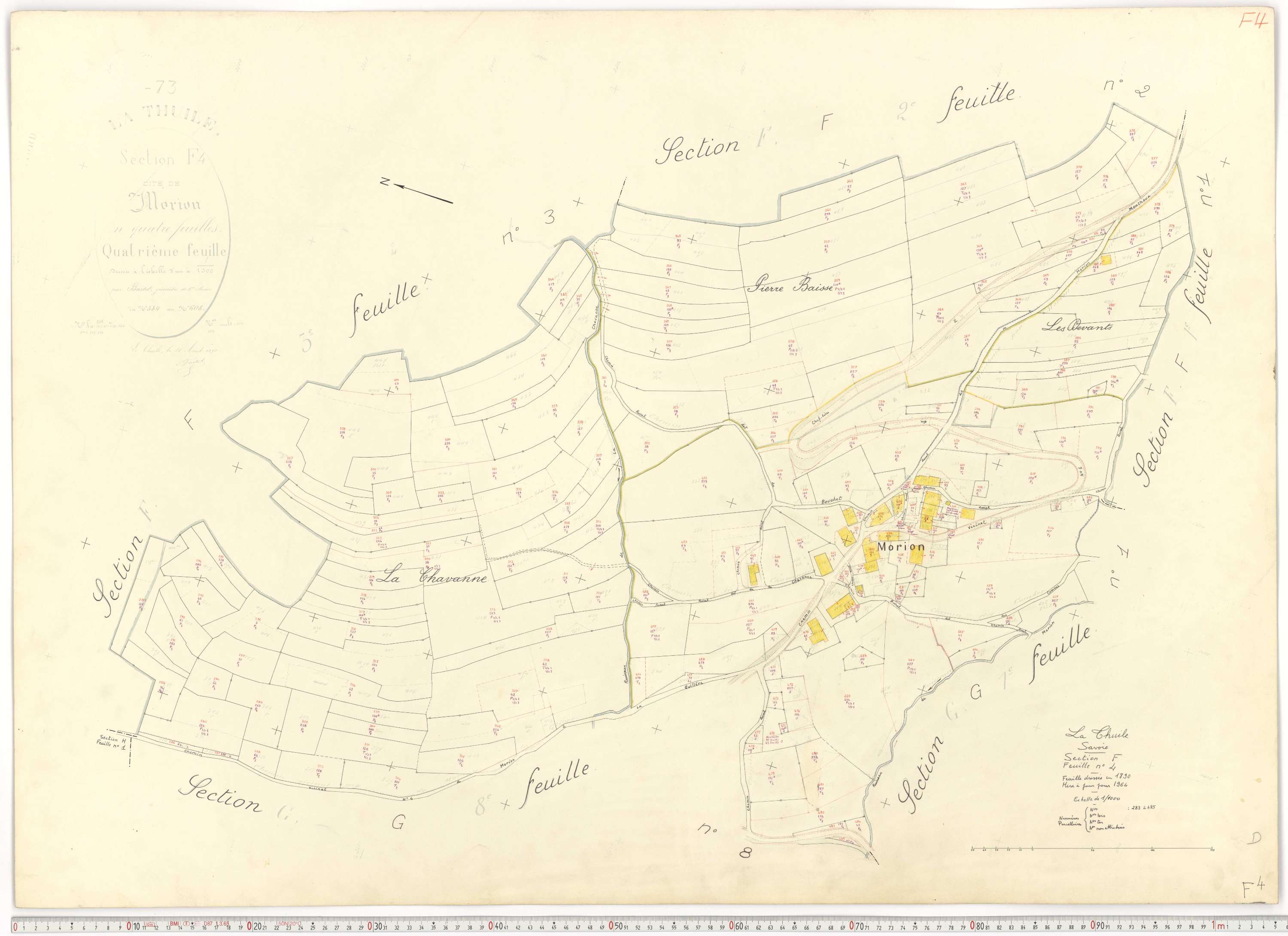 La Thuile - Cadastre rénové, version de travail (1964).