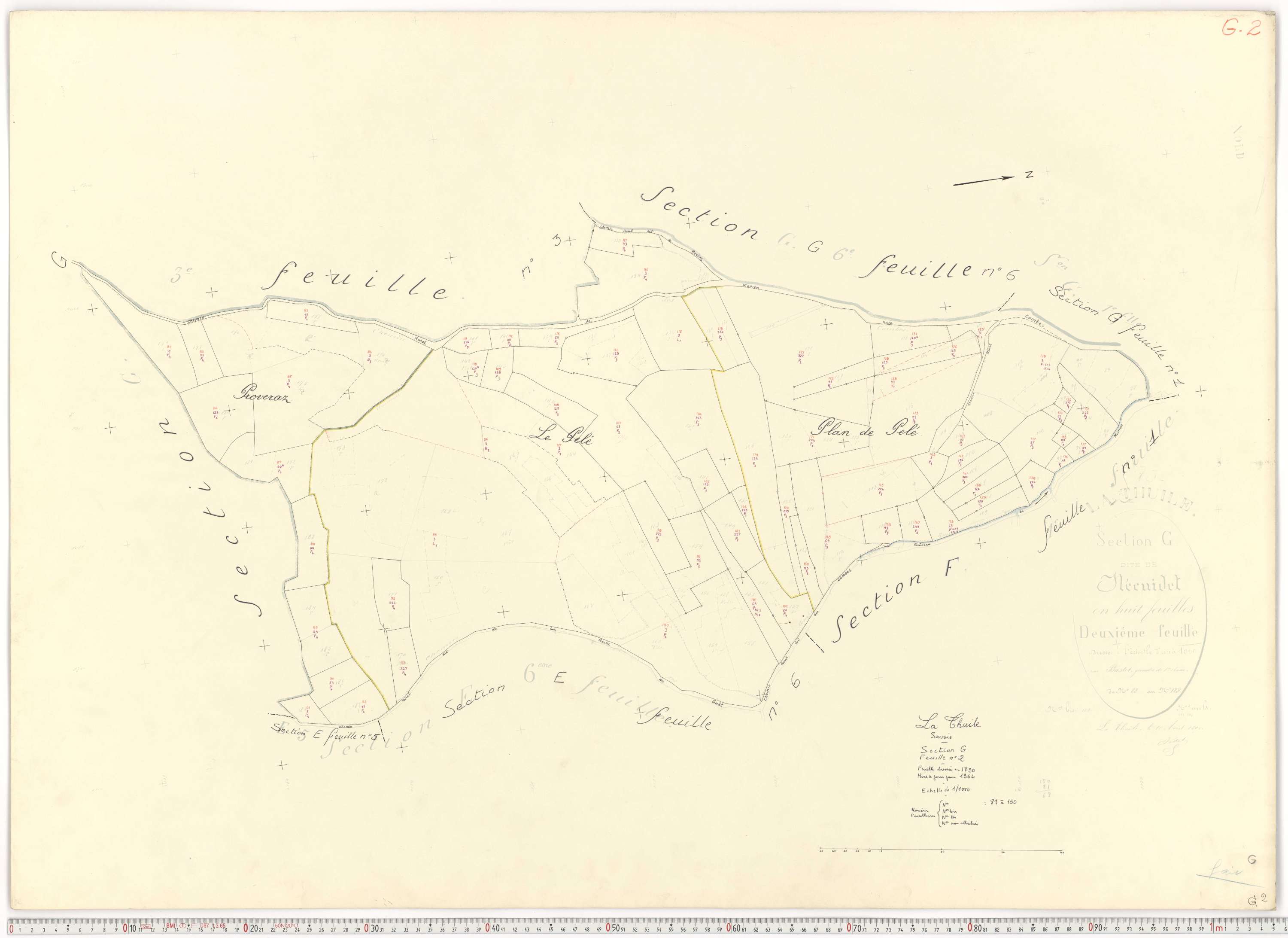 La Thuile - Cadastre rénové, version de travail (1964).