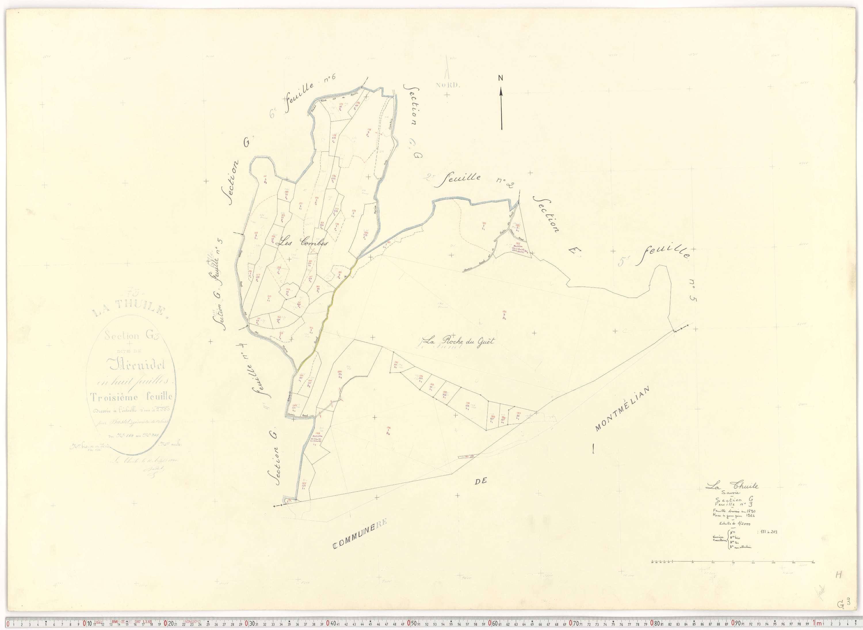 La Thuile - Cadastre rénové, version de travail (1964).