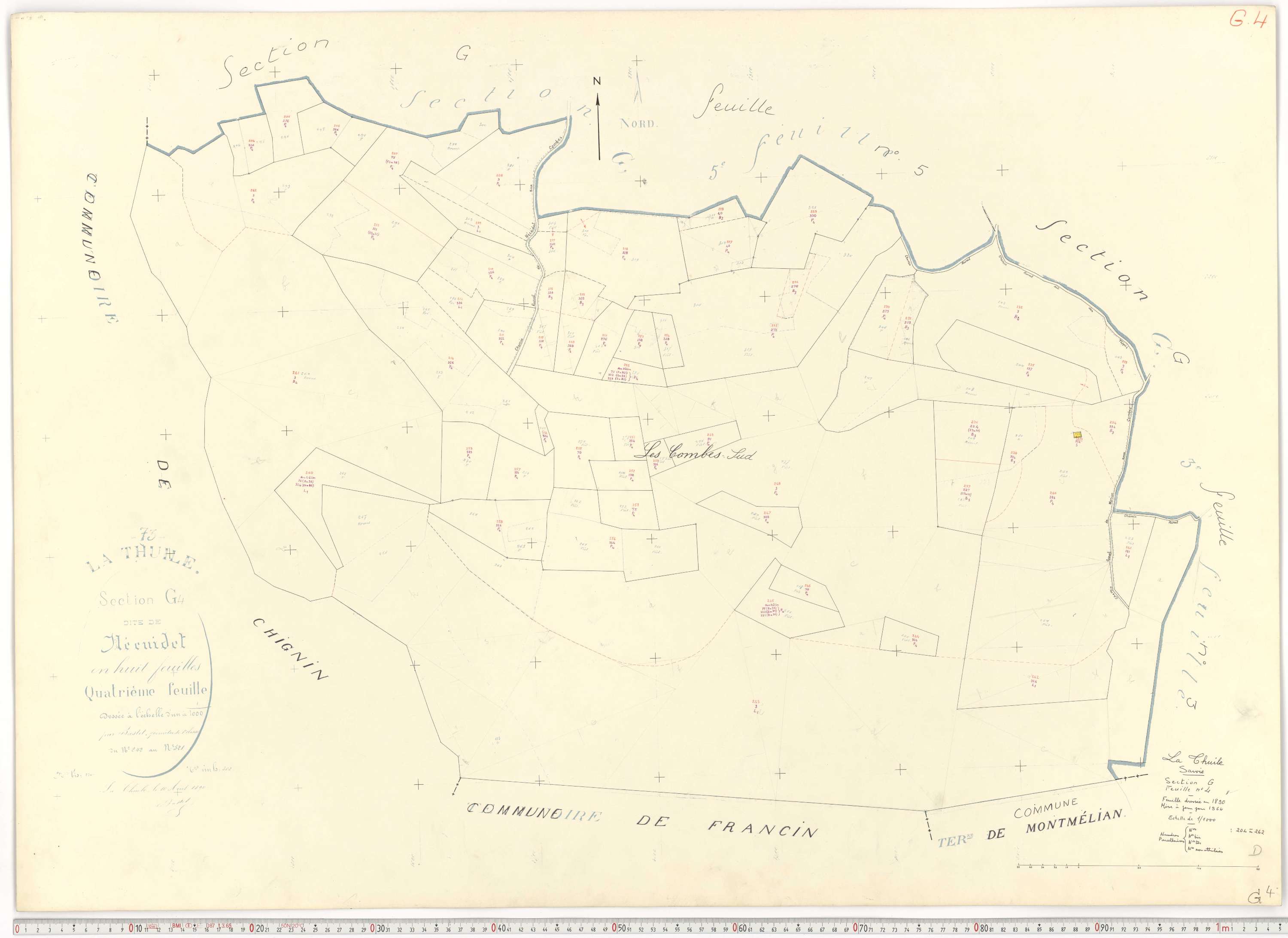 La Thuile - Cadastre rénové, version de travail (1964).