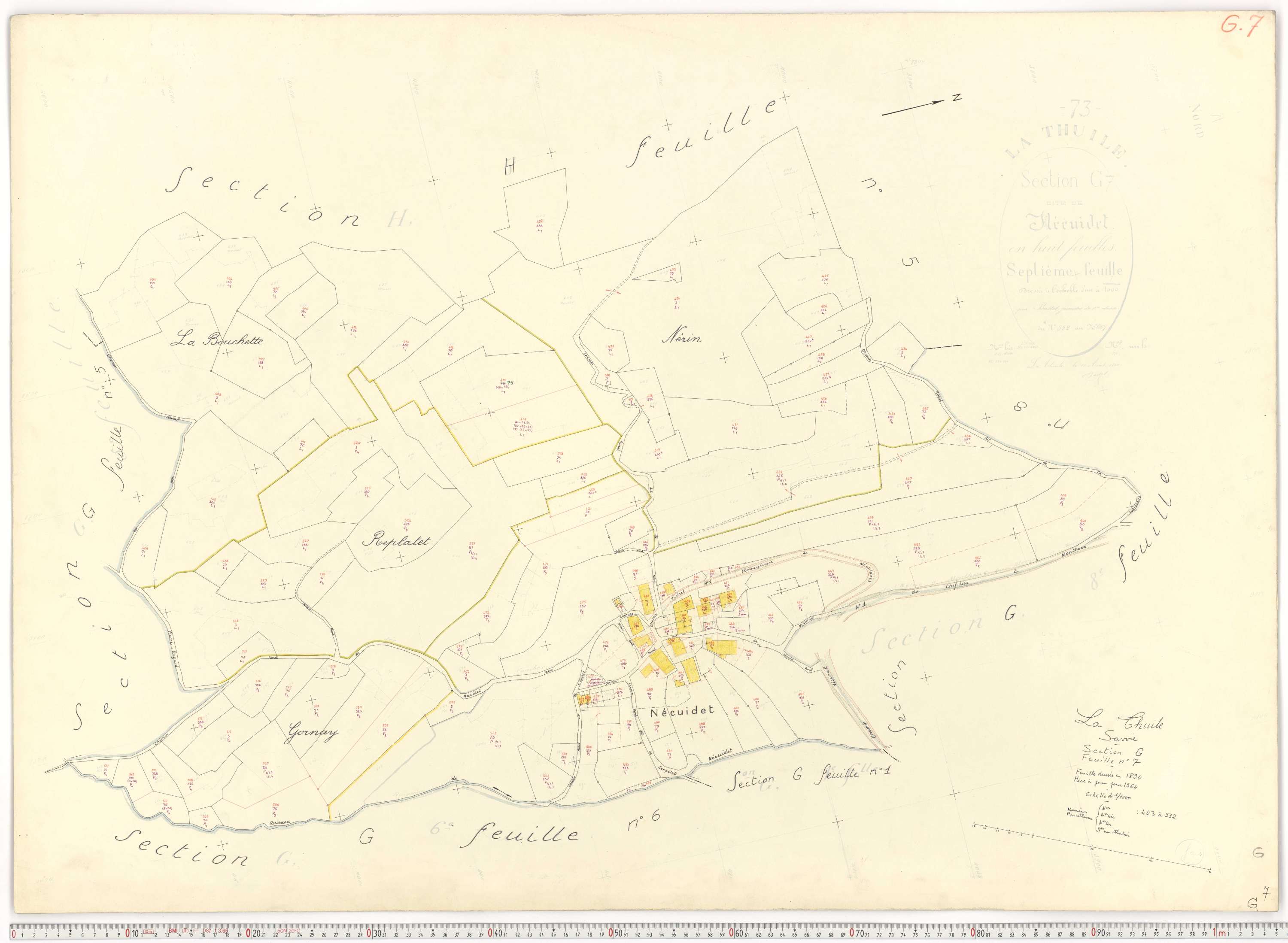 La Thuile - Cadastre rénové, version de travail (1964).