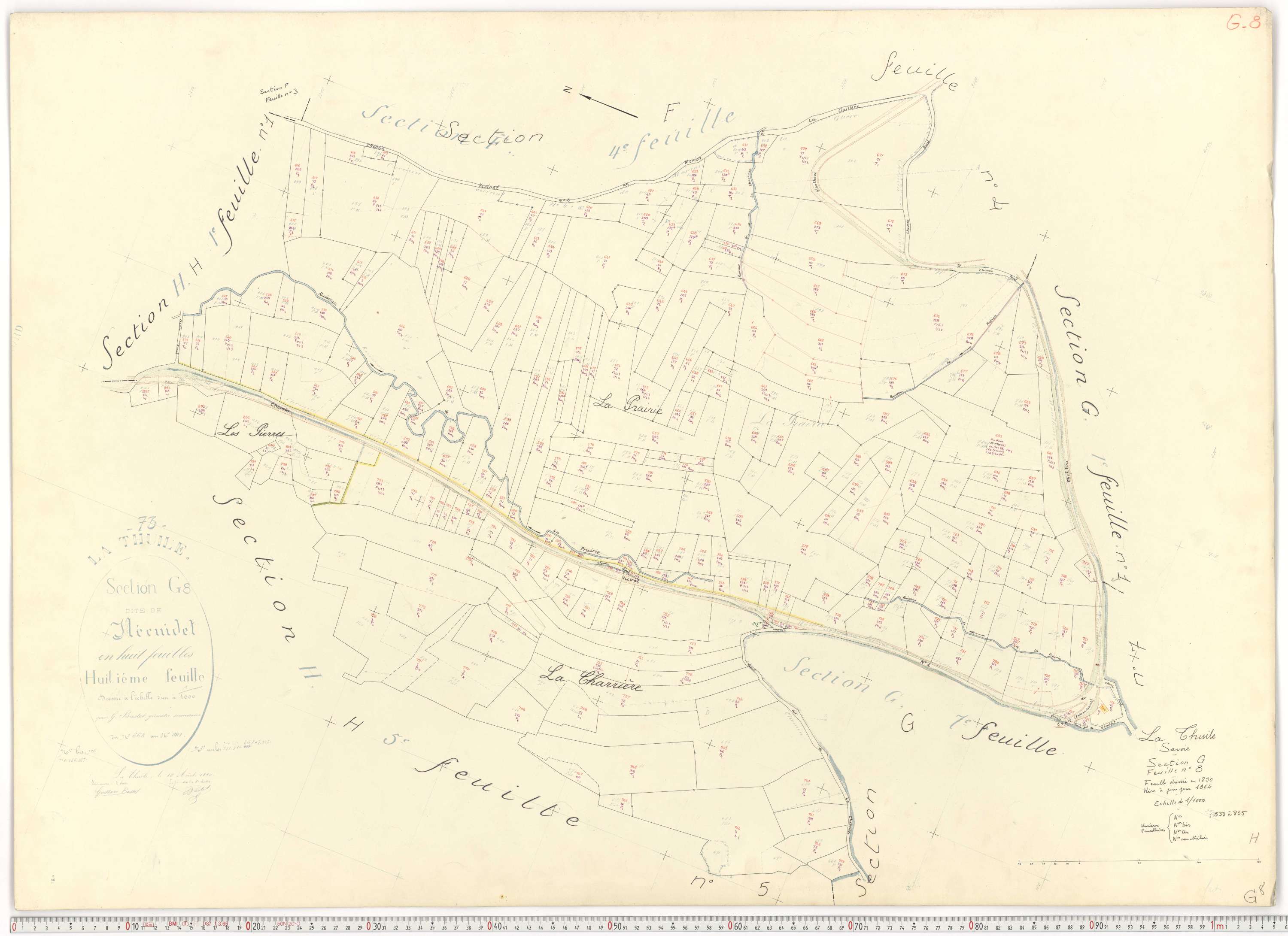 La Thuile - Cadastre rénové, version de travail (1964).