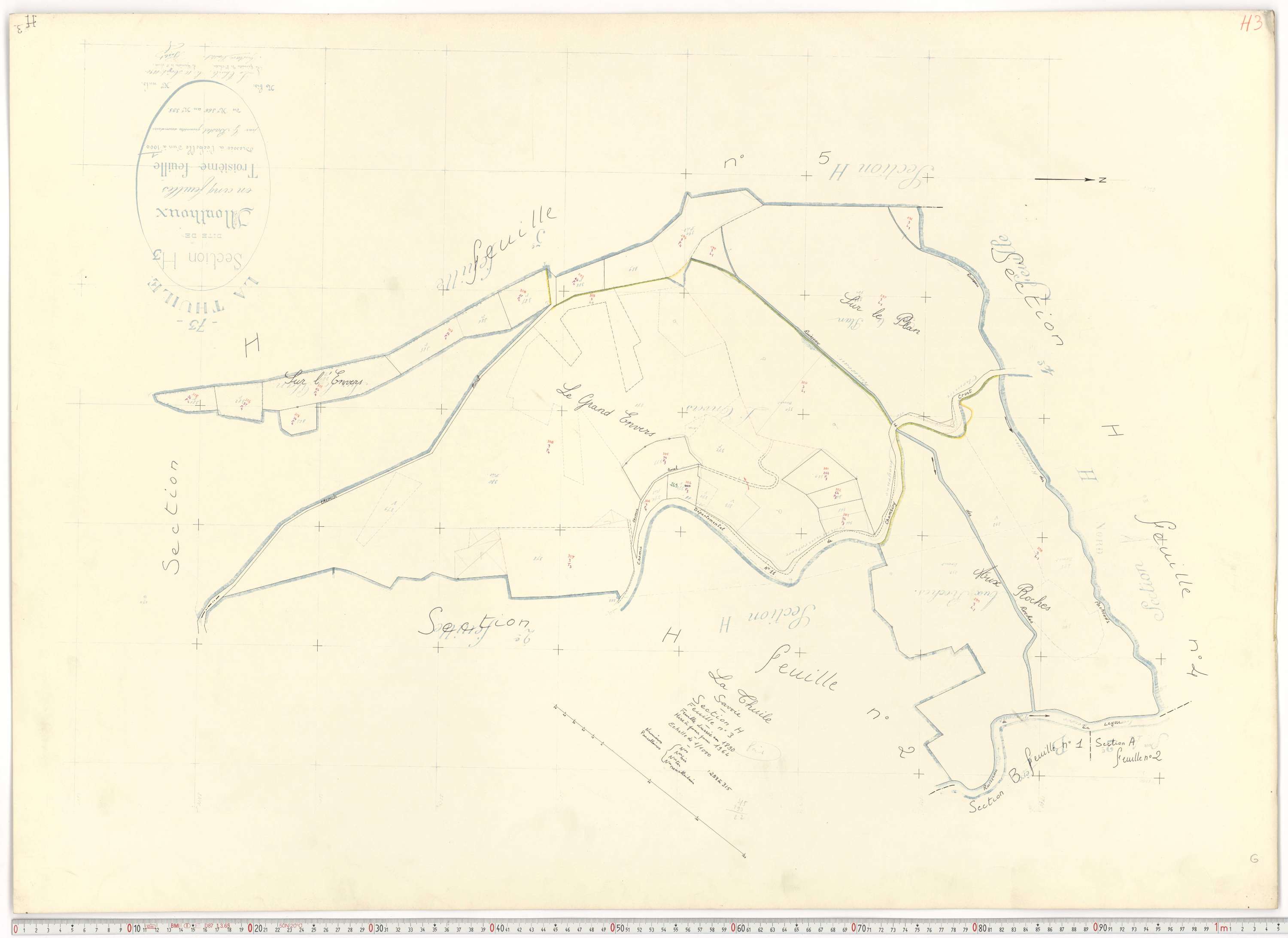 La Thuile - Cadastre rénové, version de travail (1964).