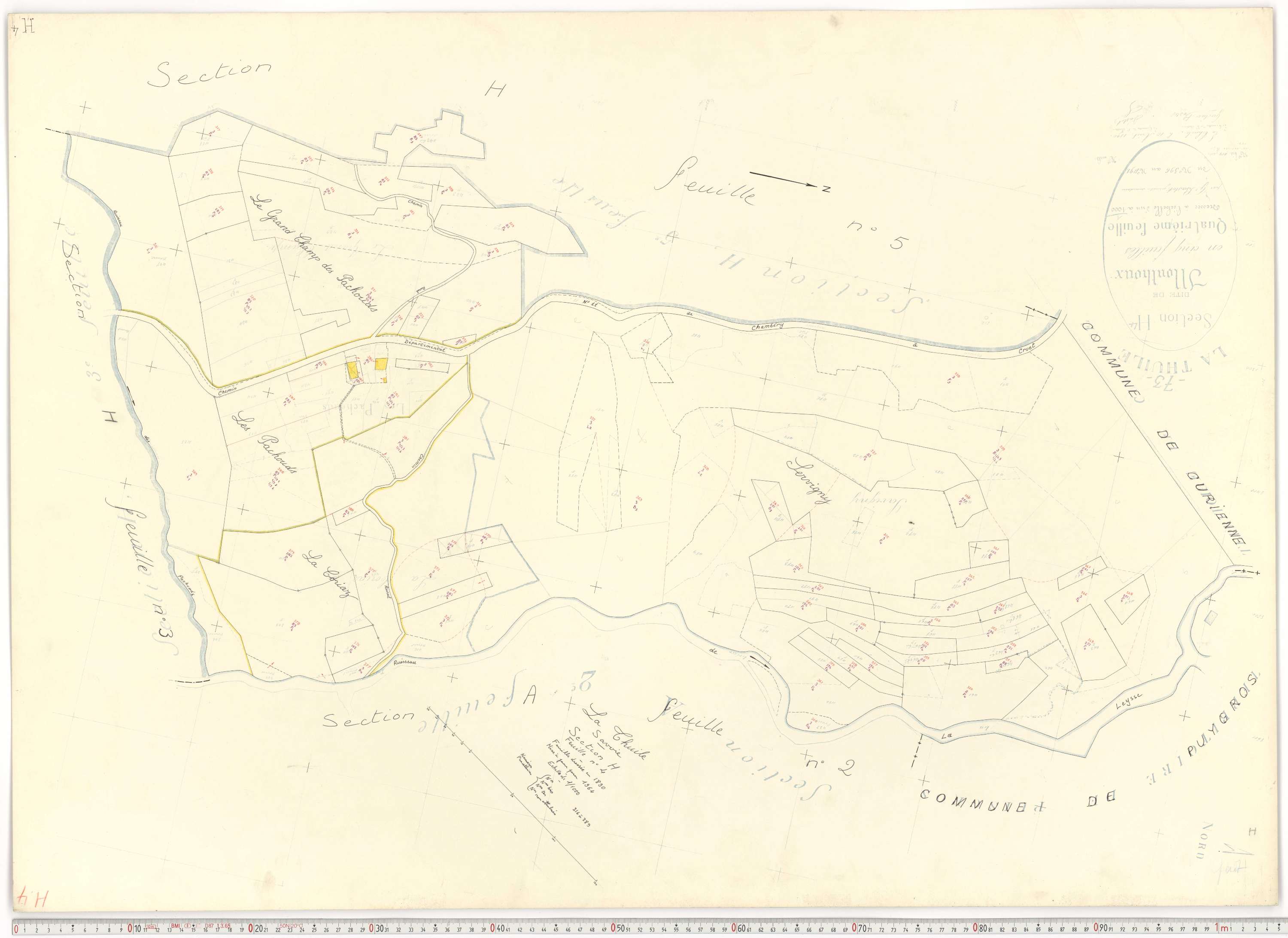 La Thuile - Cadastre rénové, version de travail (1964).