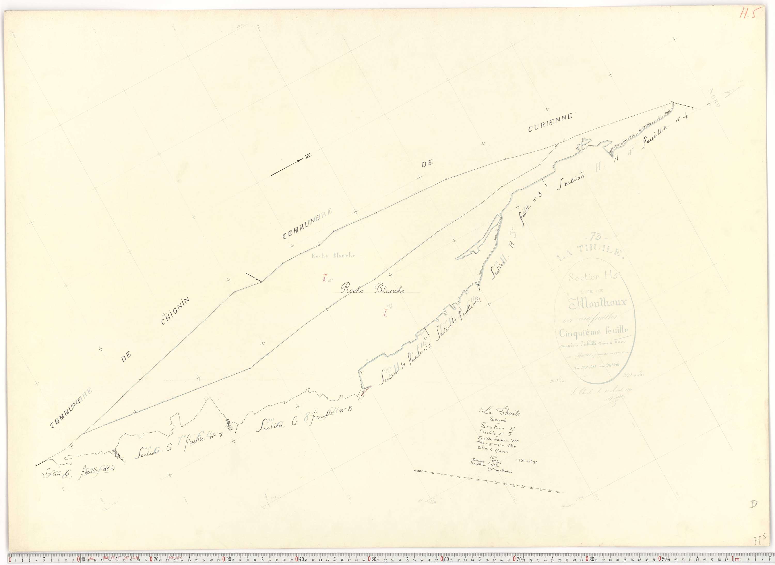 La Thuile - Cadastre rénové, version de travail (1964).