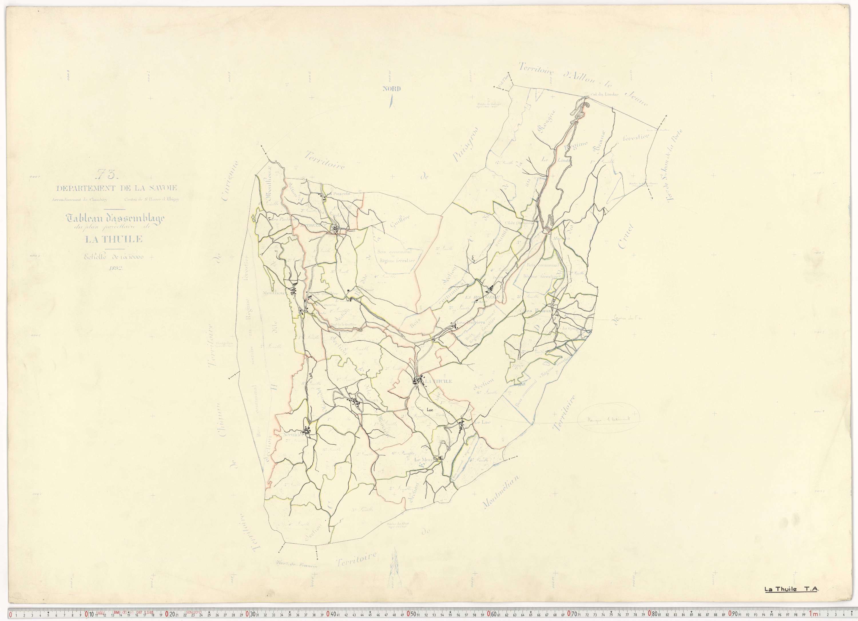 La Thuile - Cadastre rénové, version de travail (1964).