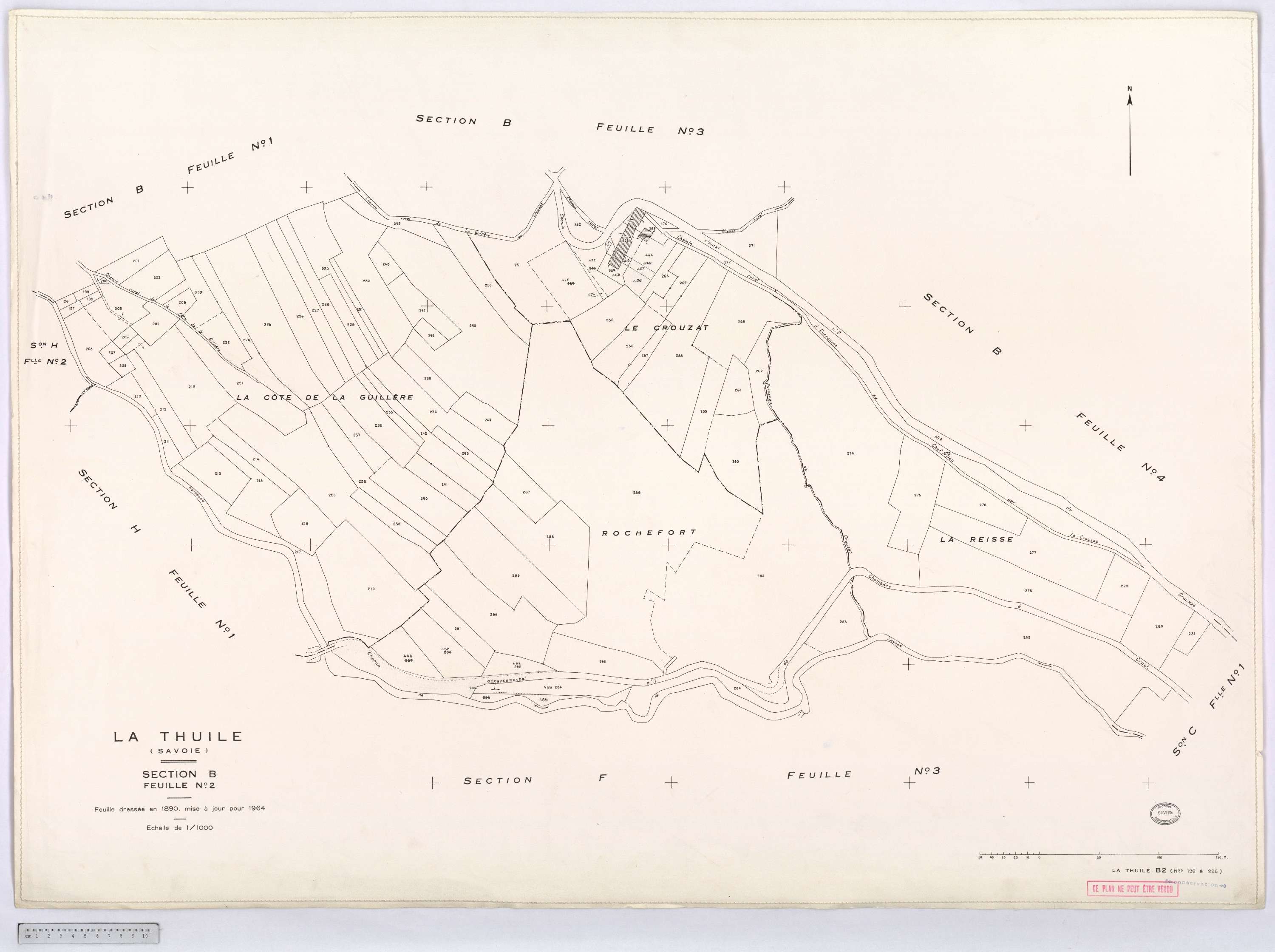 La Thuile - Cadastre rénové, version définitive (1964).