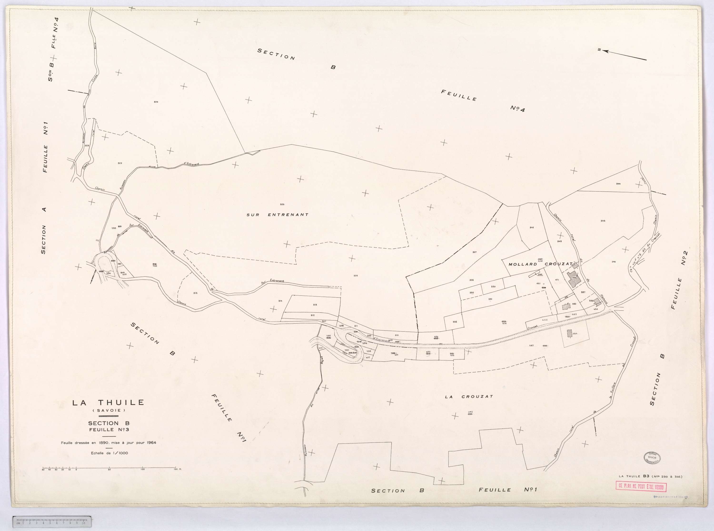 La Thuile - Cadastre rénové, version définitive (1964).