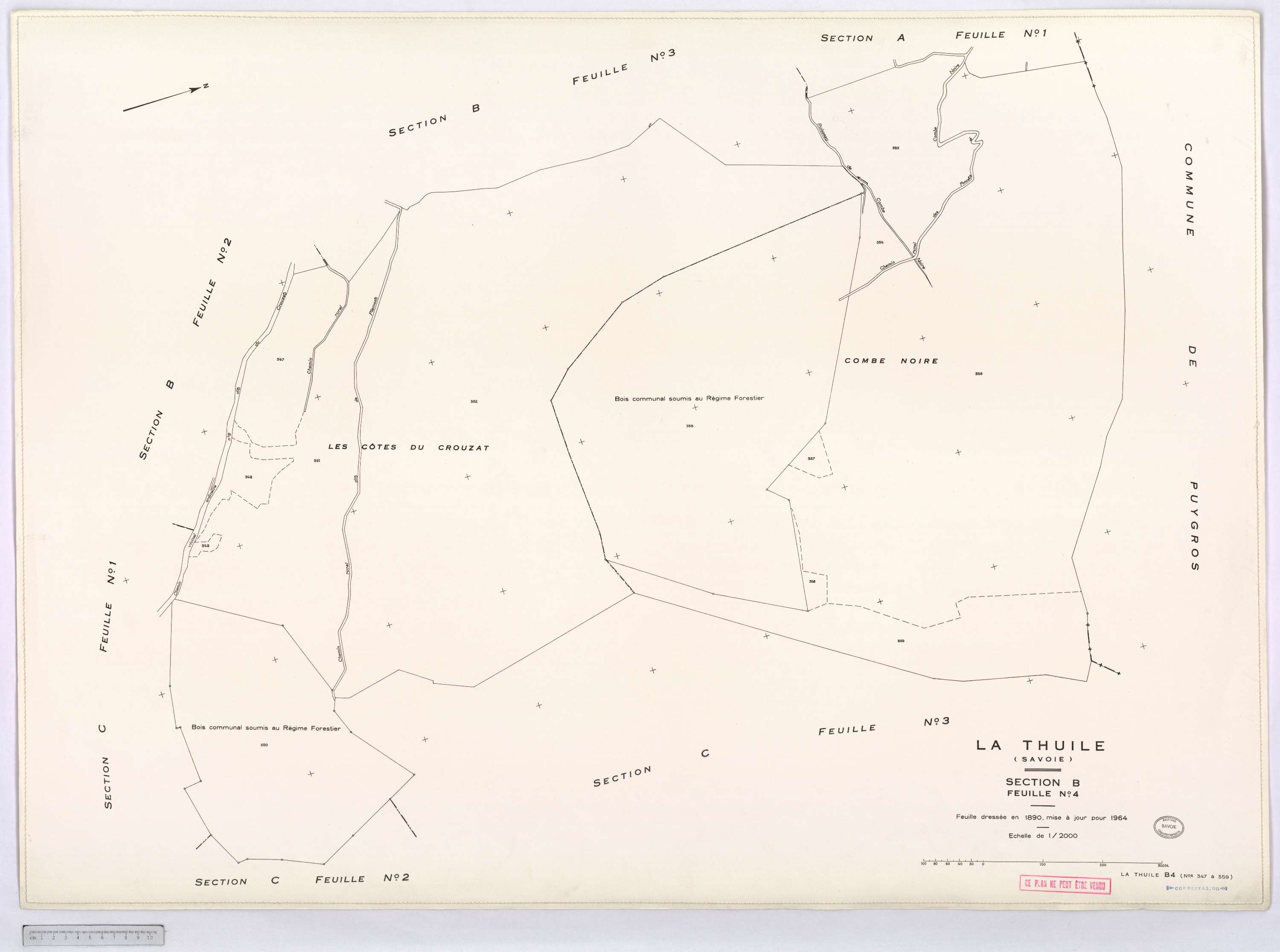 La Thuile - Cadastre rénové, version définitive (1964).