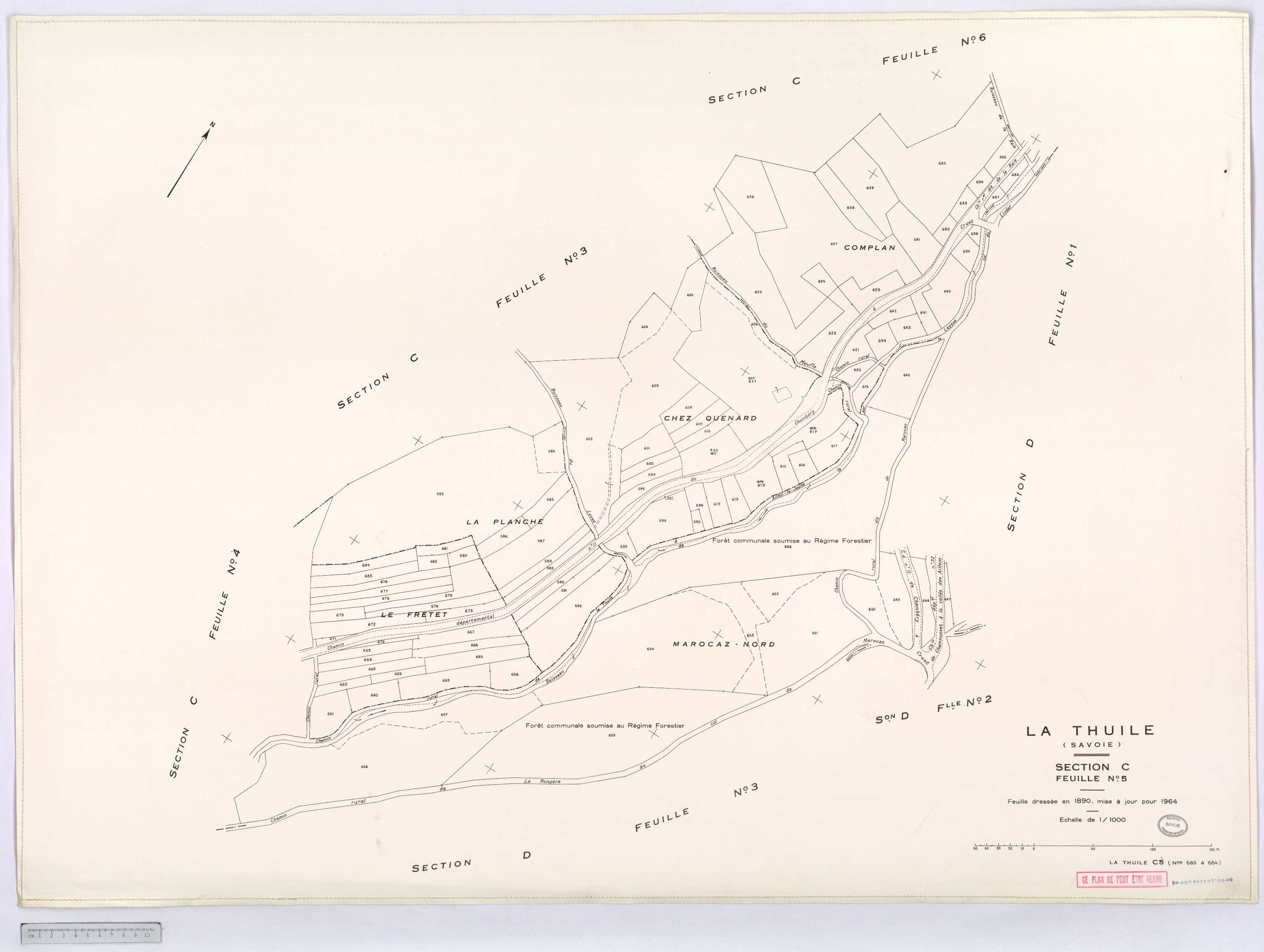 La Thuile - Cadastre rénové, version définitive (1964).
