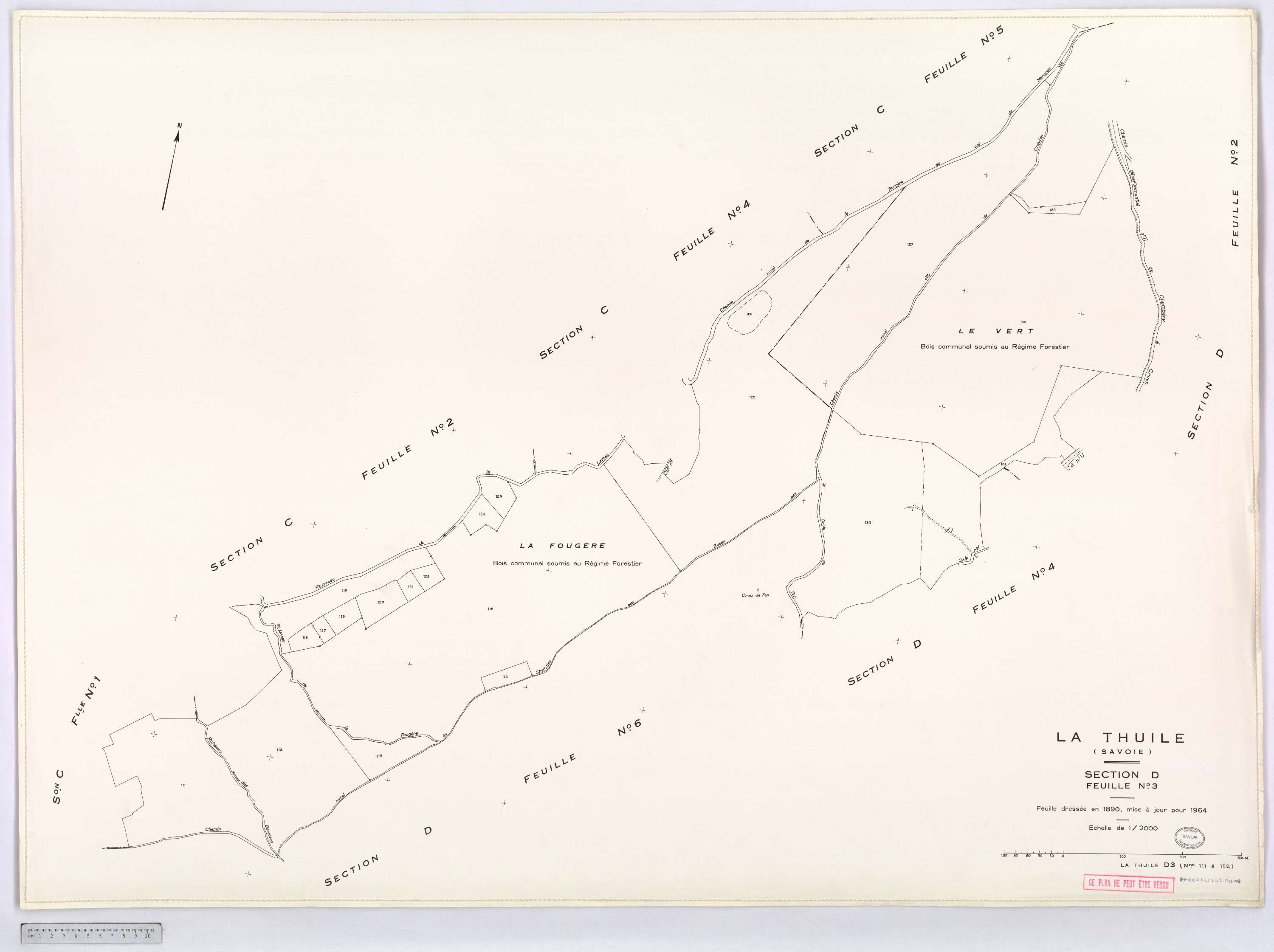 La Thuile - Cadastre rénové, version définitive (1964).