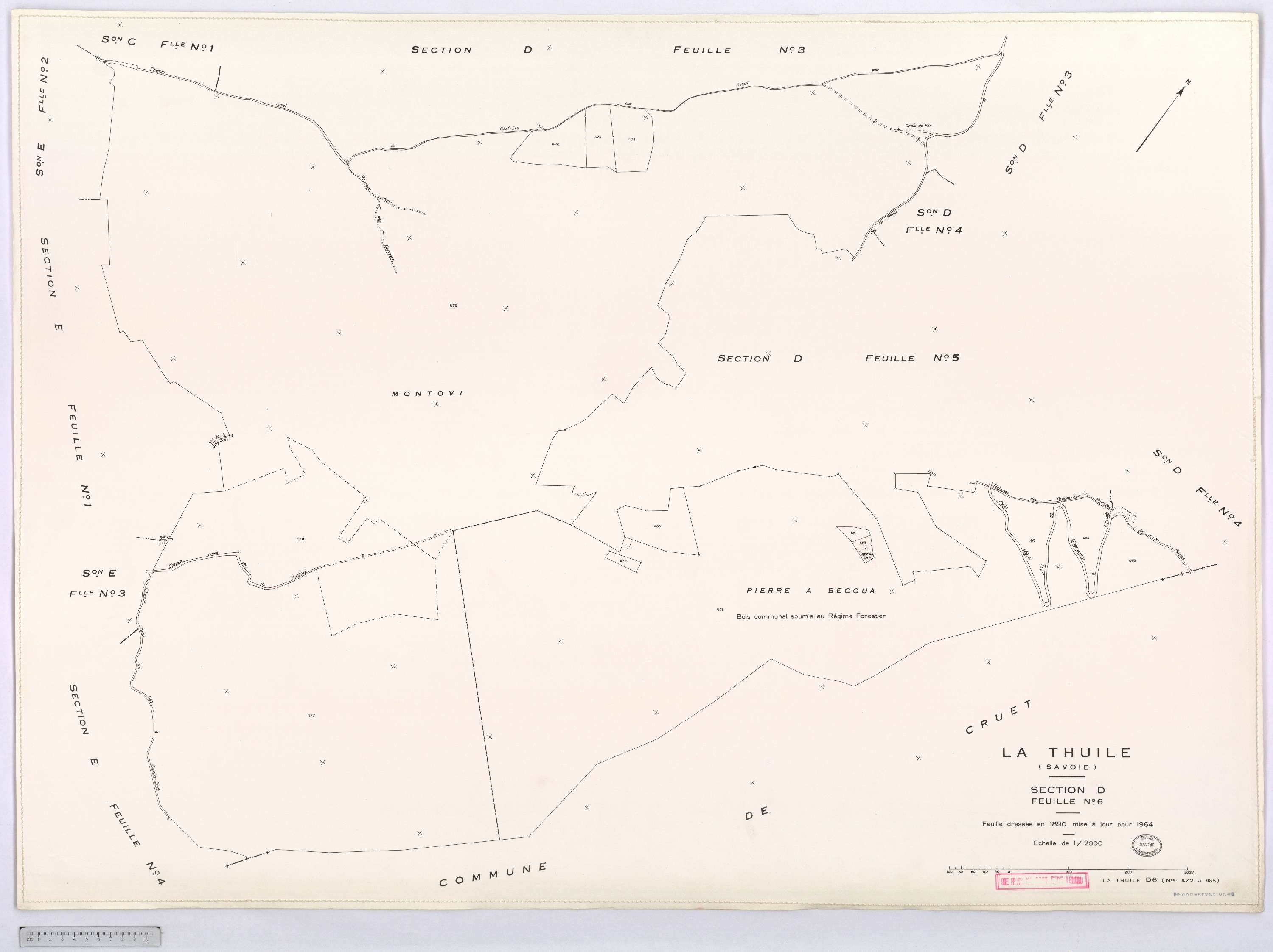 La Thuile - Cadastre rénové, version définitive (1964).
