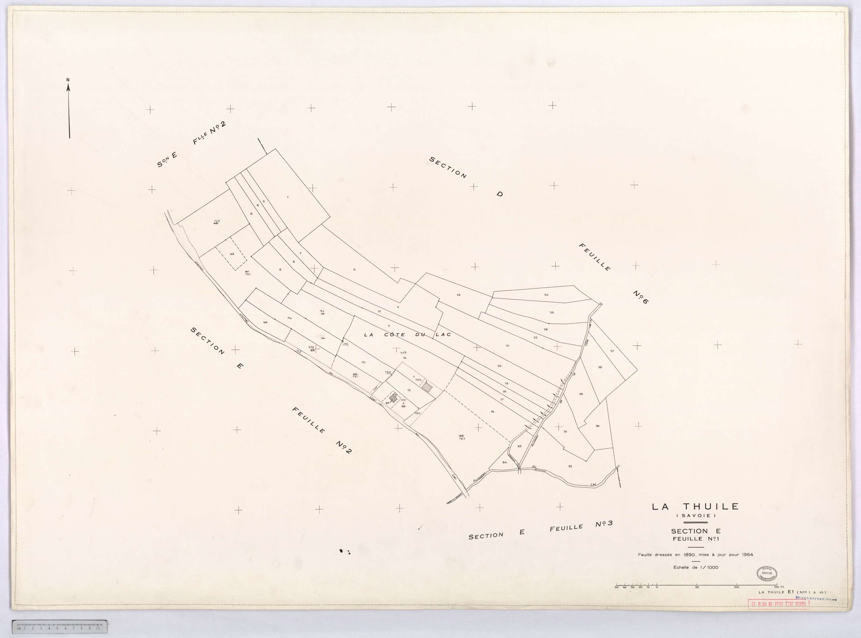 La Thuile - Cadastre rénové, version définitive (1964).