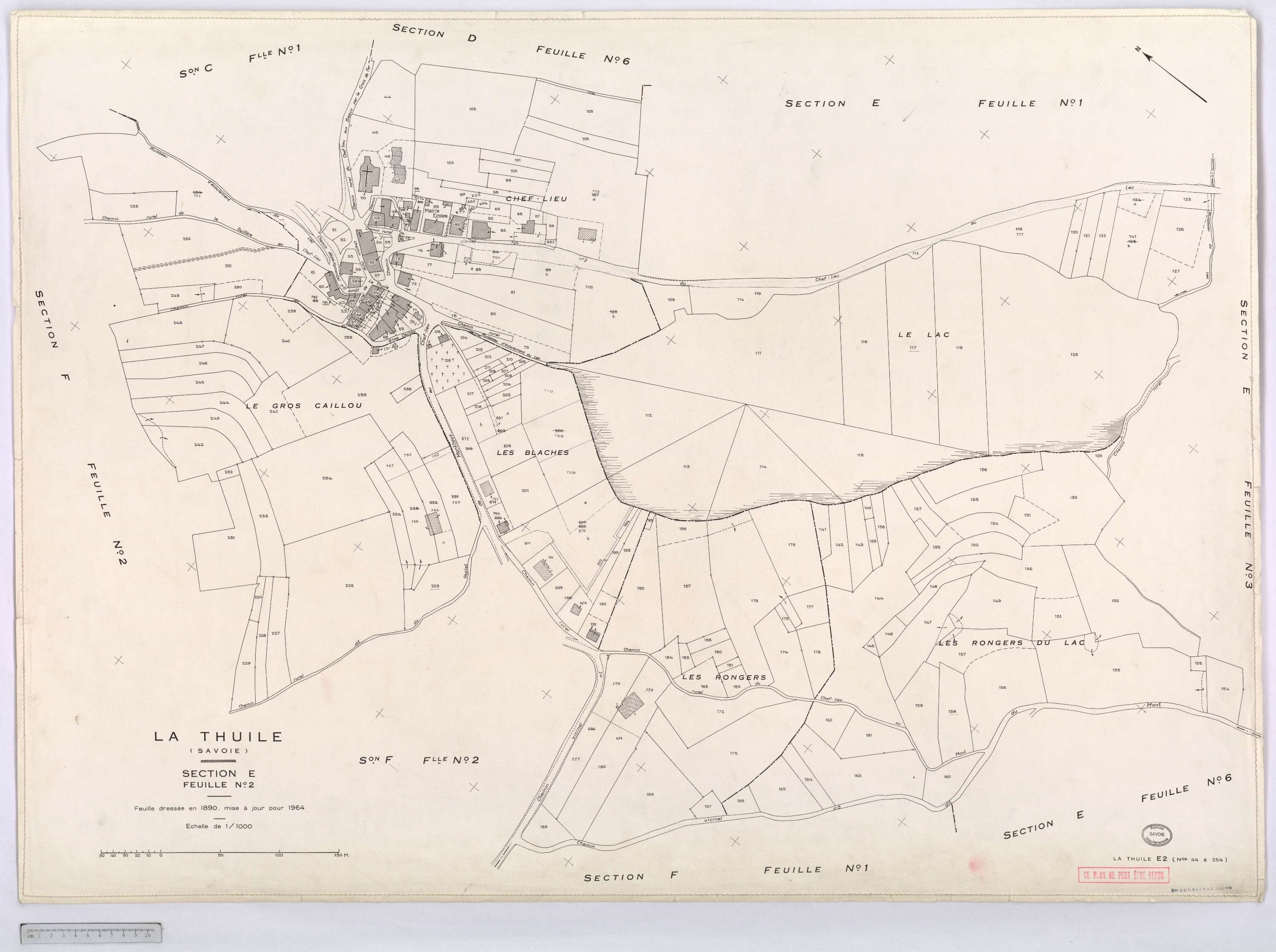 La Thuile - Cadastre rénové, version définitive (1964).