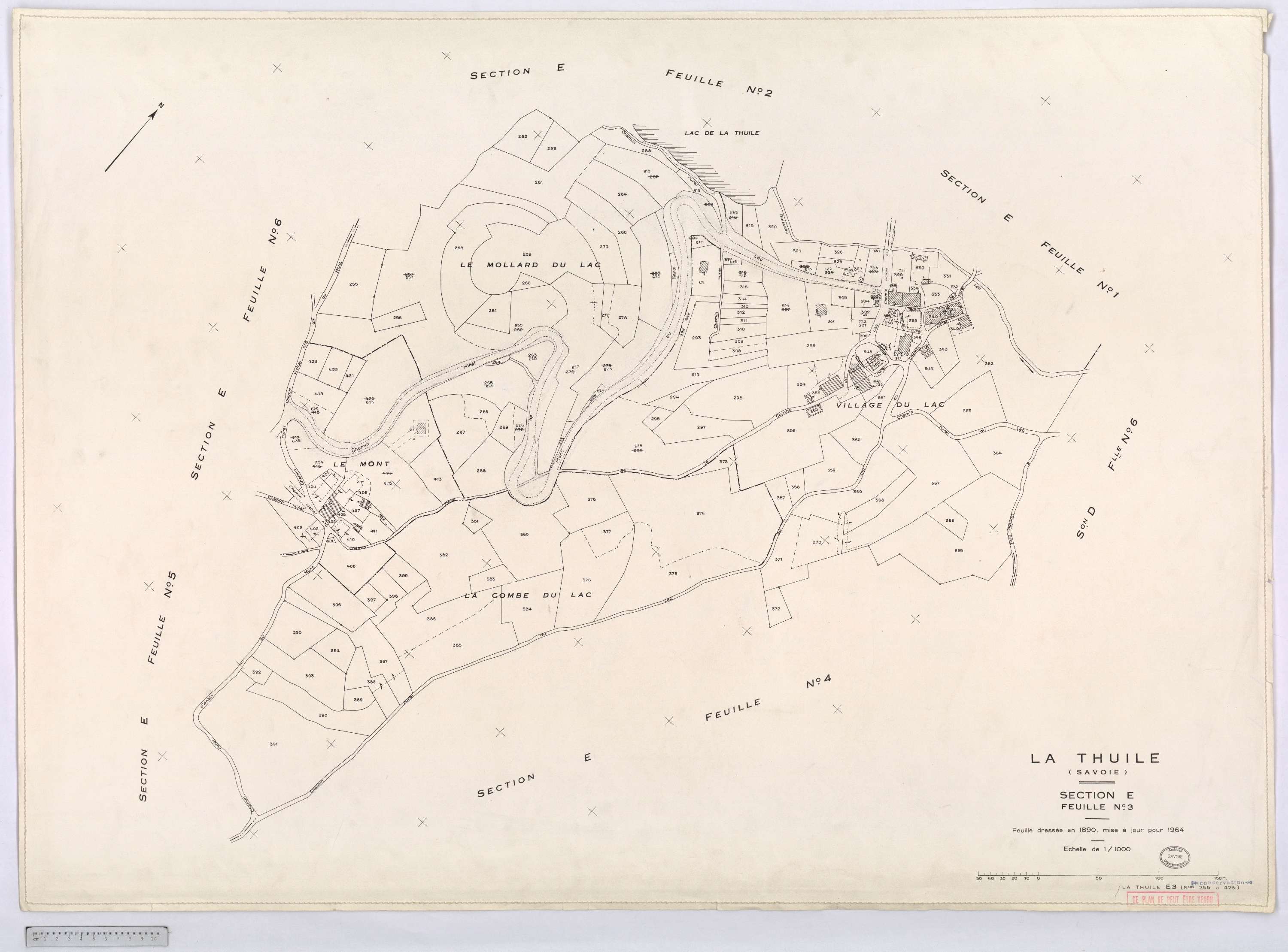 La Thuile - Cadastre rénové, version définitive (1964).