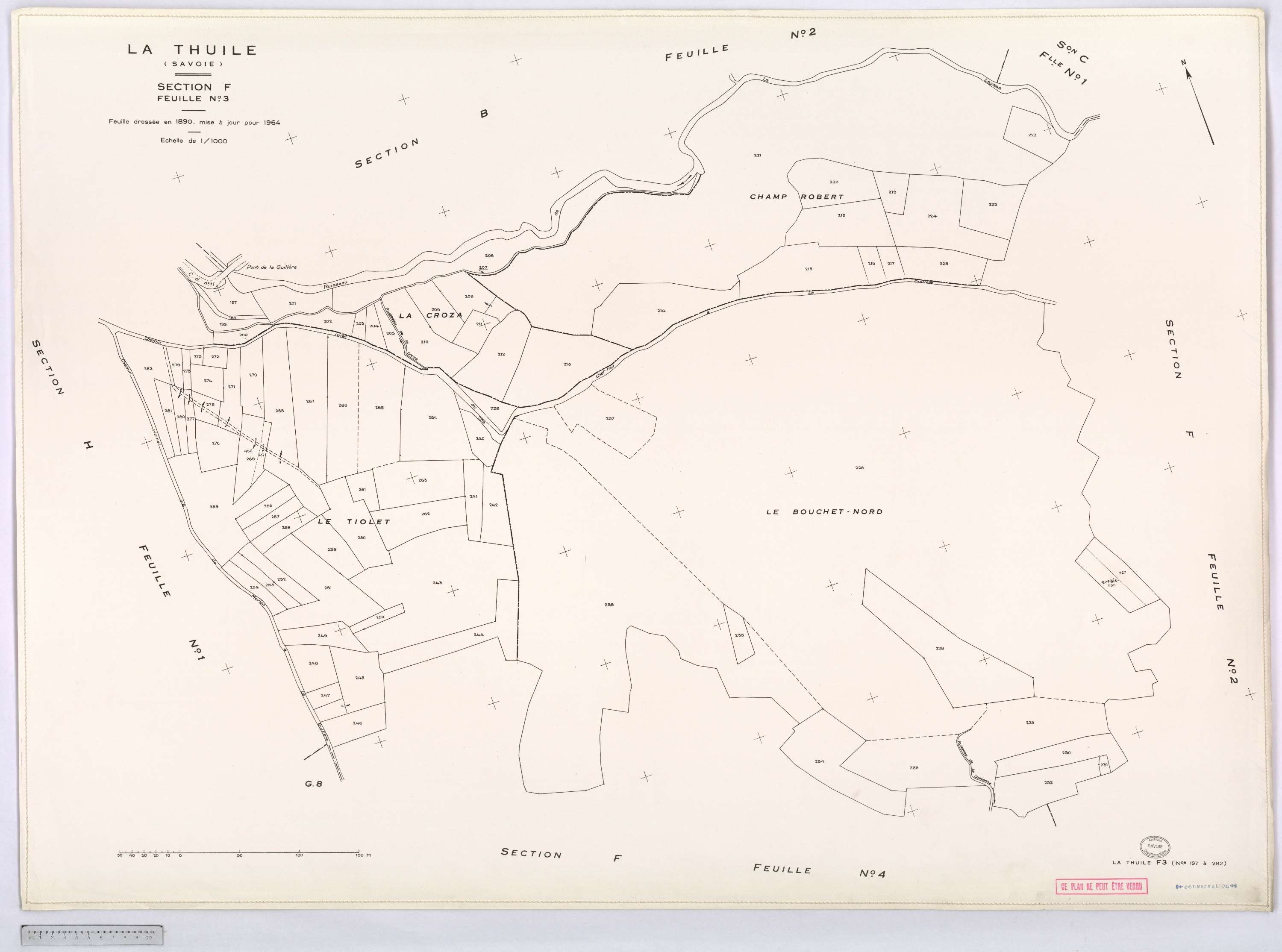 La Thuile - Cadastre rénové, version définitive (1964).