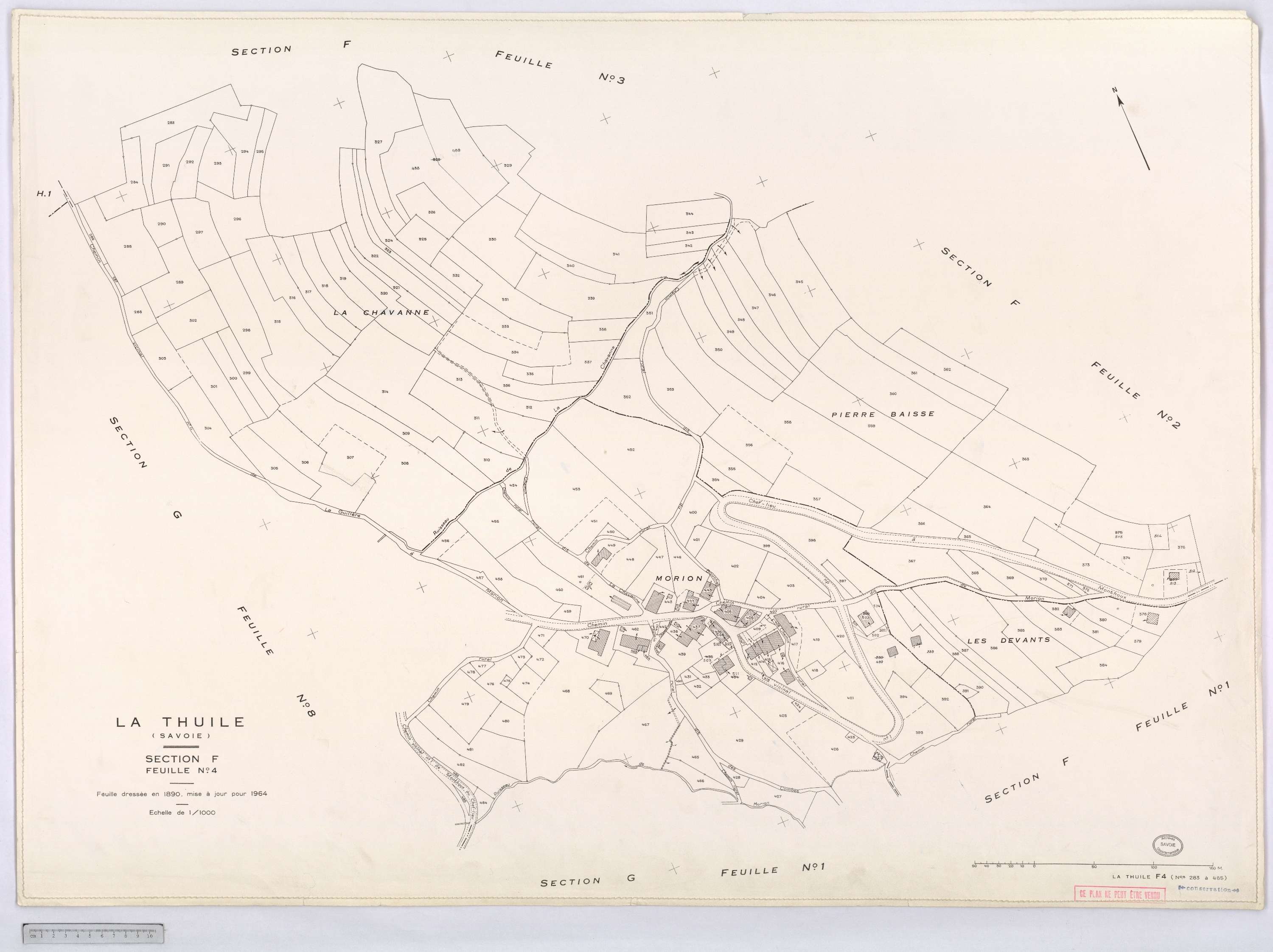 La Thuile - Cadastre rénové, version définitive (1964).