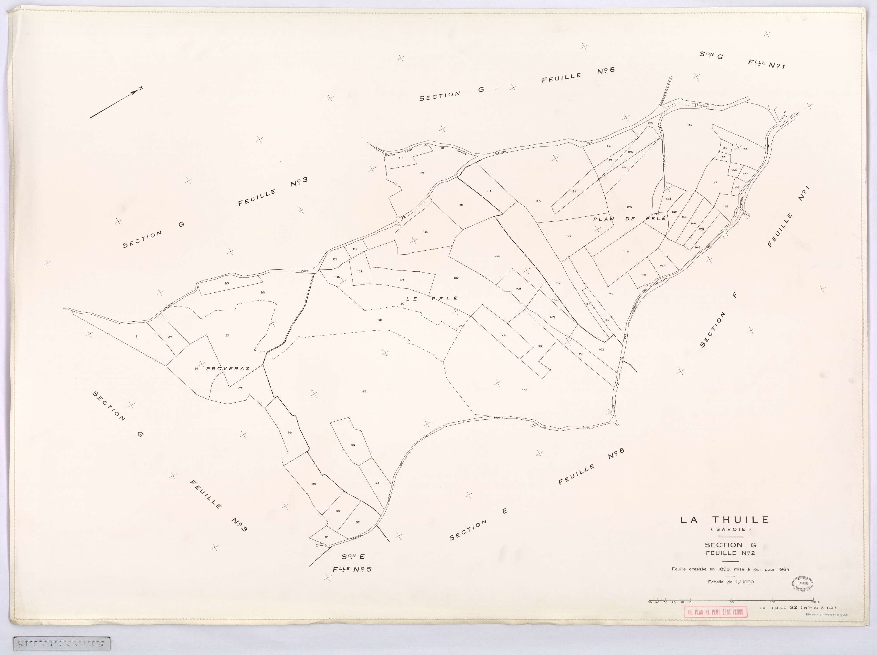 La Thuile - Cadastre rénové, version définitive (1964).
