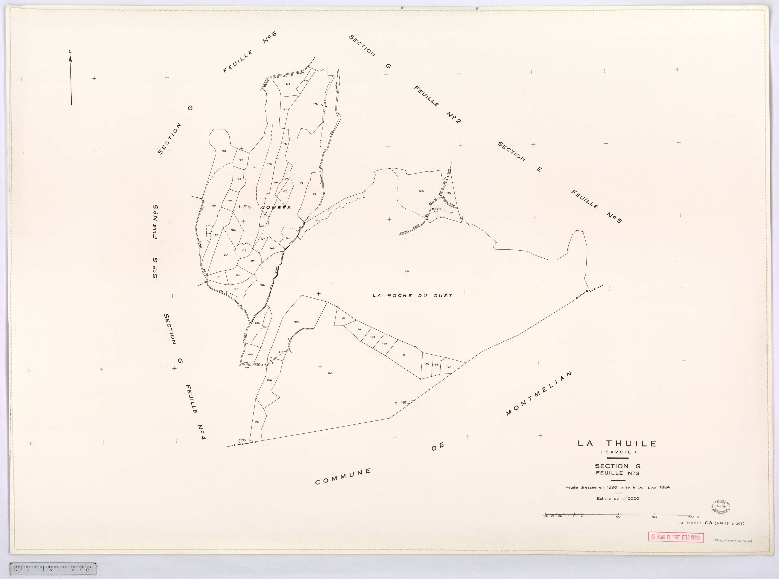 La Thuile - Cadastre rénové, version définitive (1964).