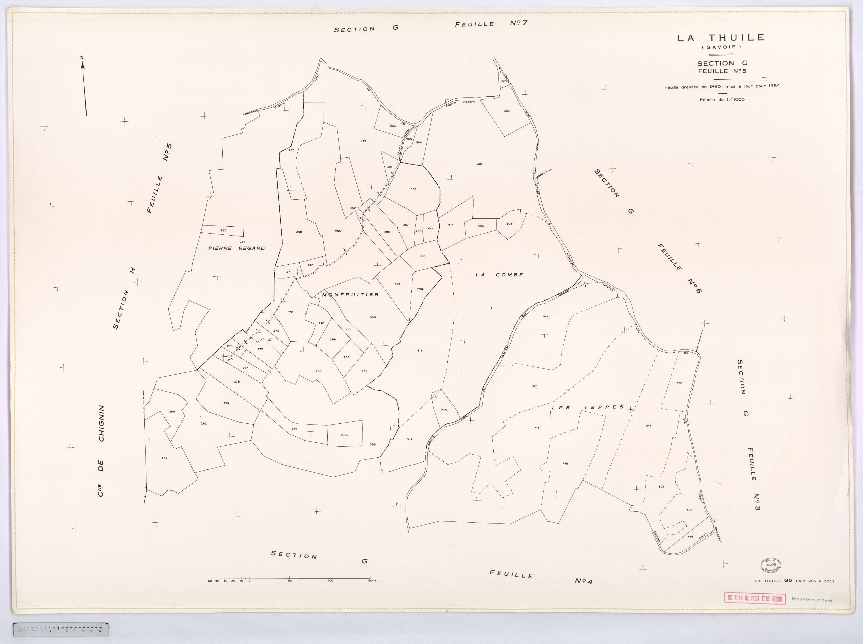 La Thuile - Cadastre rénové, version définitive (1964).