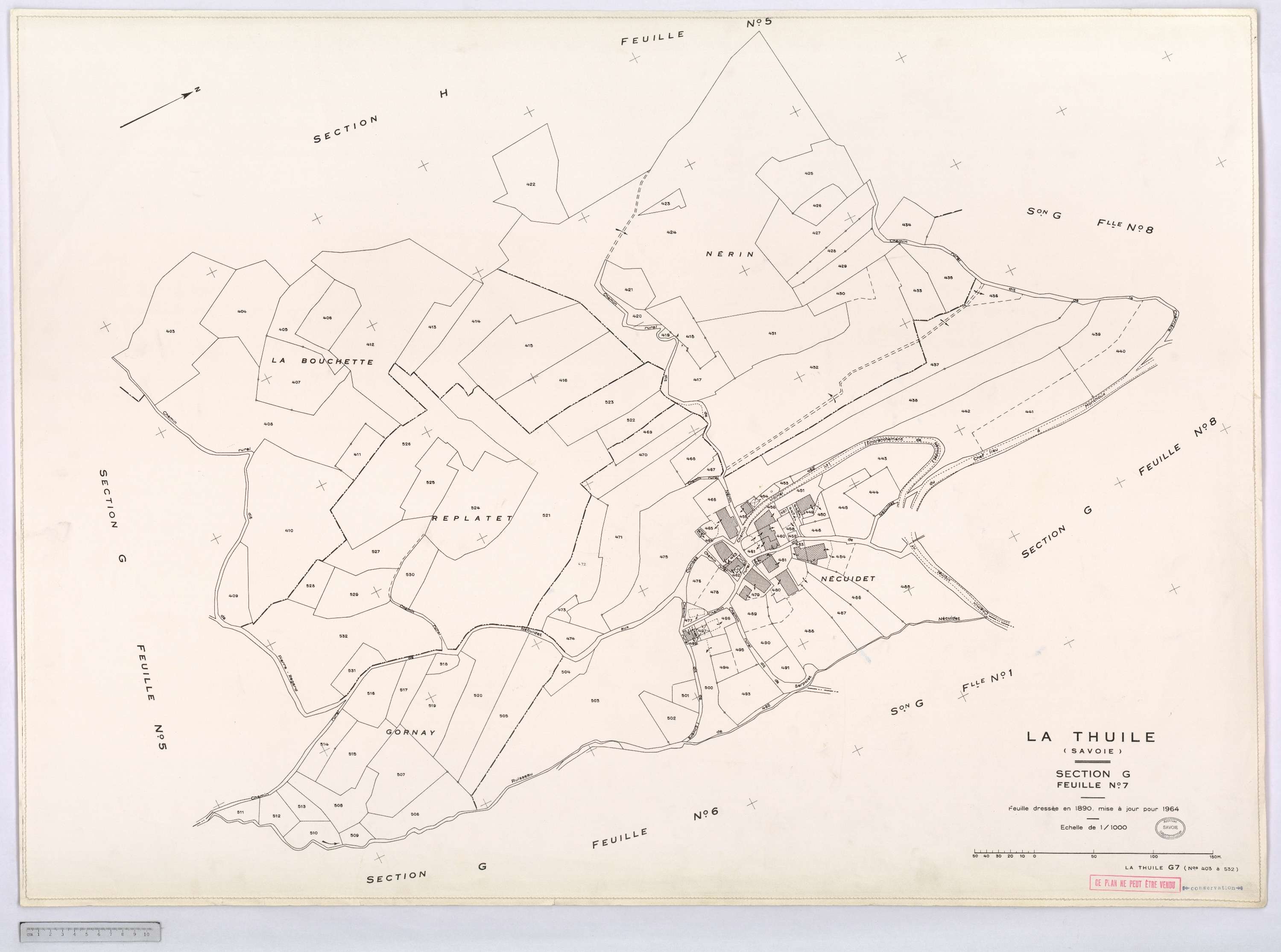 La Thuile - Cadastre rénové, version définitive (1964).
