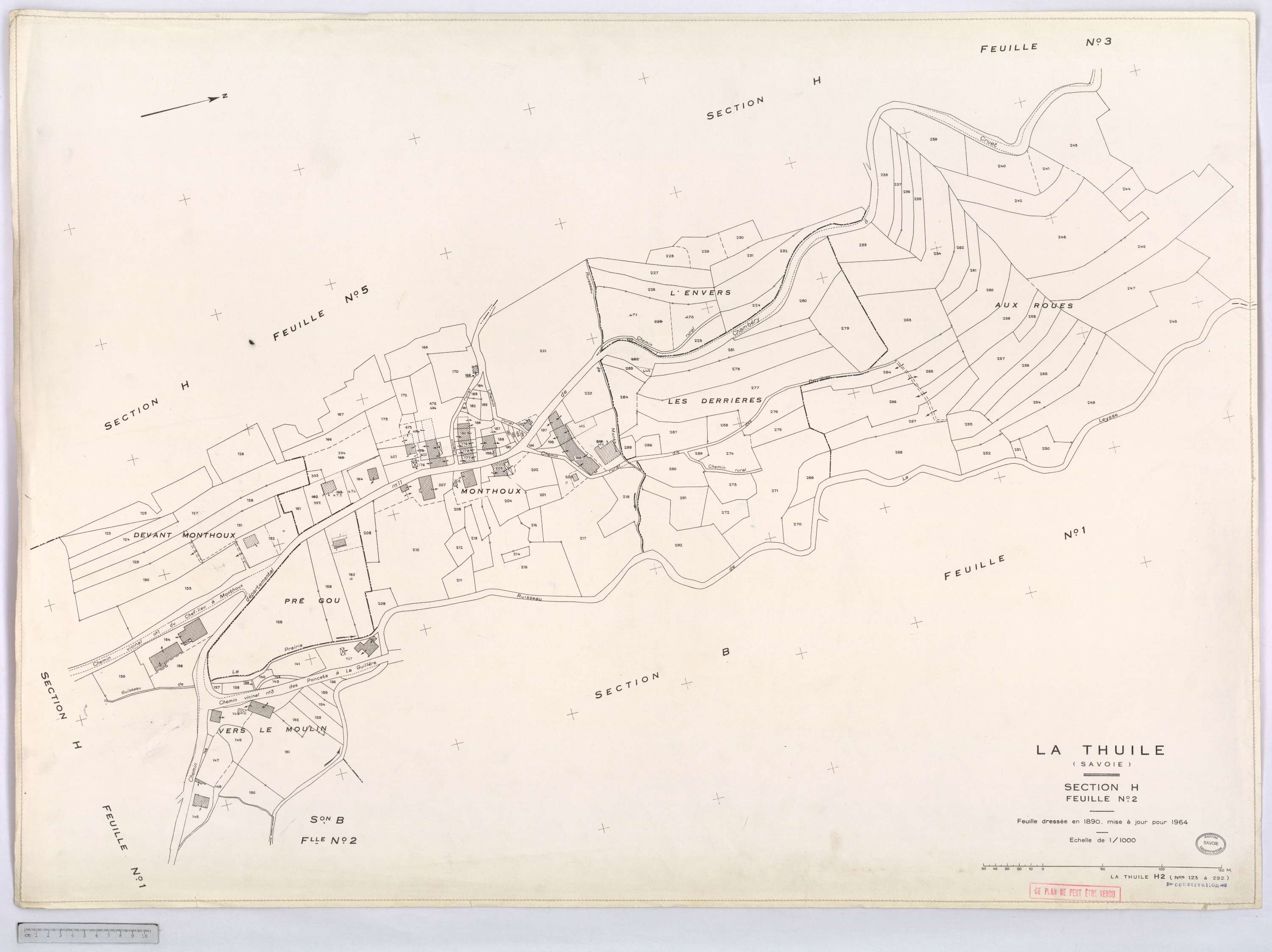La Thuile - Cadastre rénové, version définitive (1964).