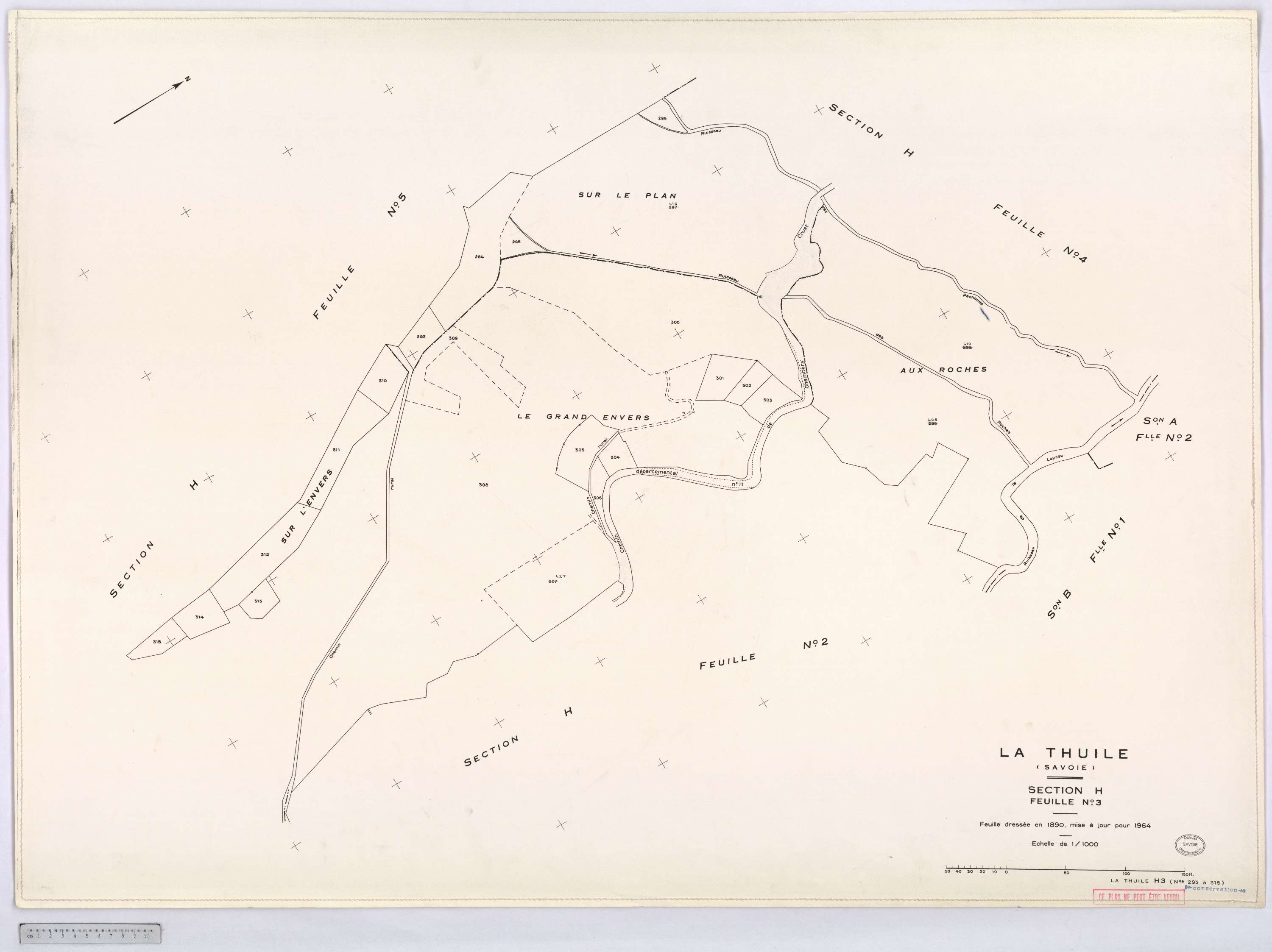 La Thuile - Cadastre rénové, version définitive (1964).