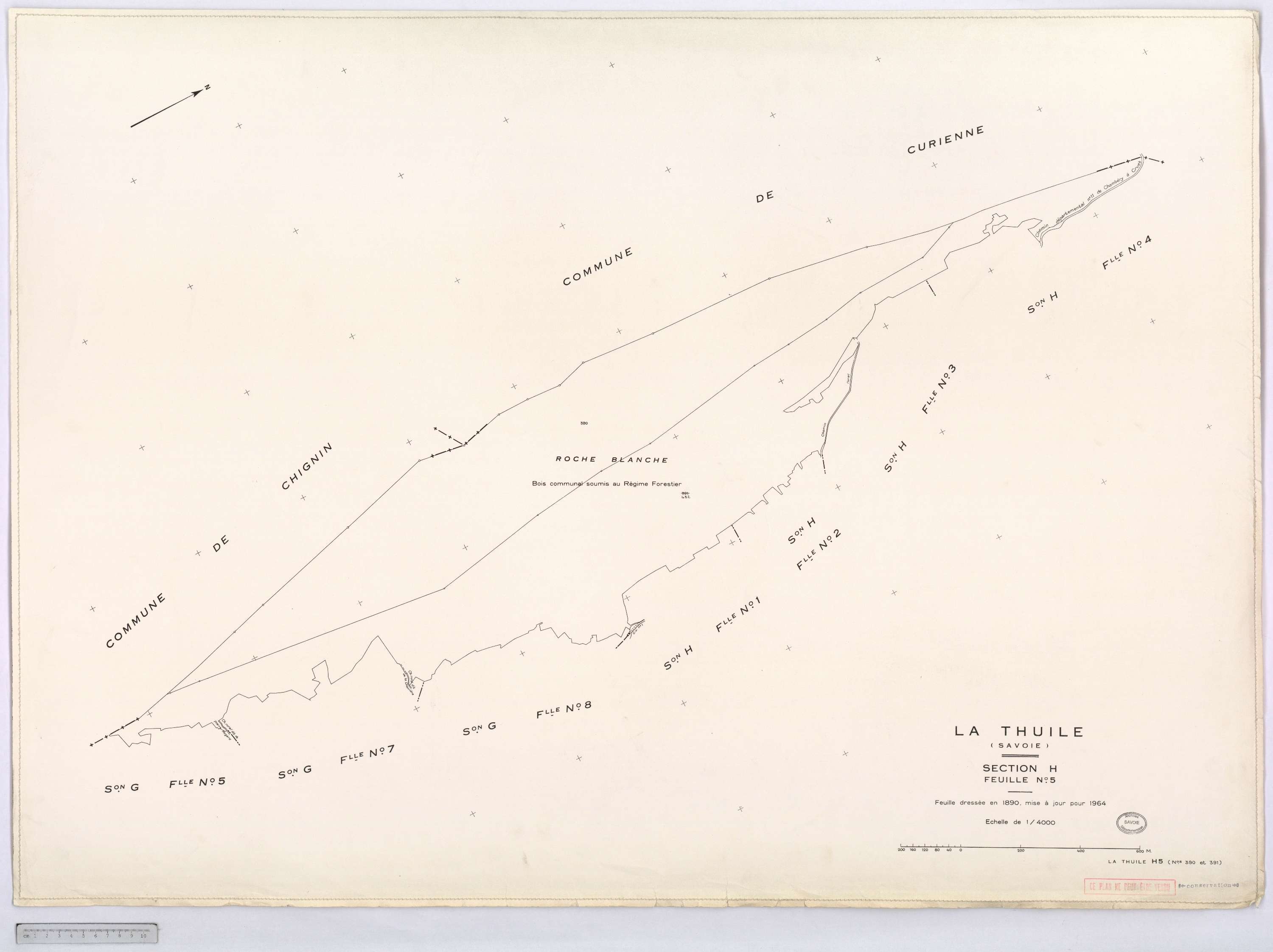 La Thuile - Cadastre rénové, version définitive (1964).