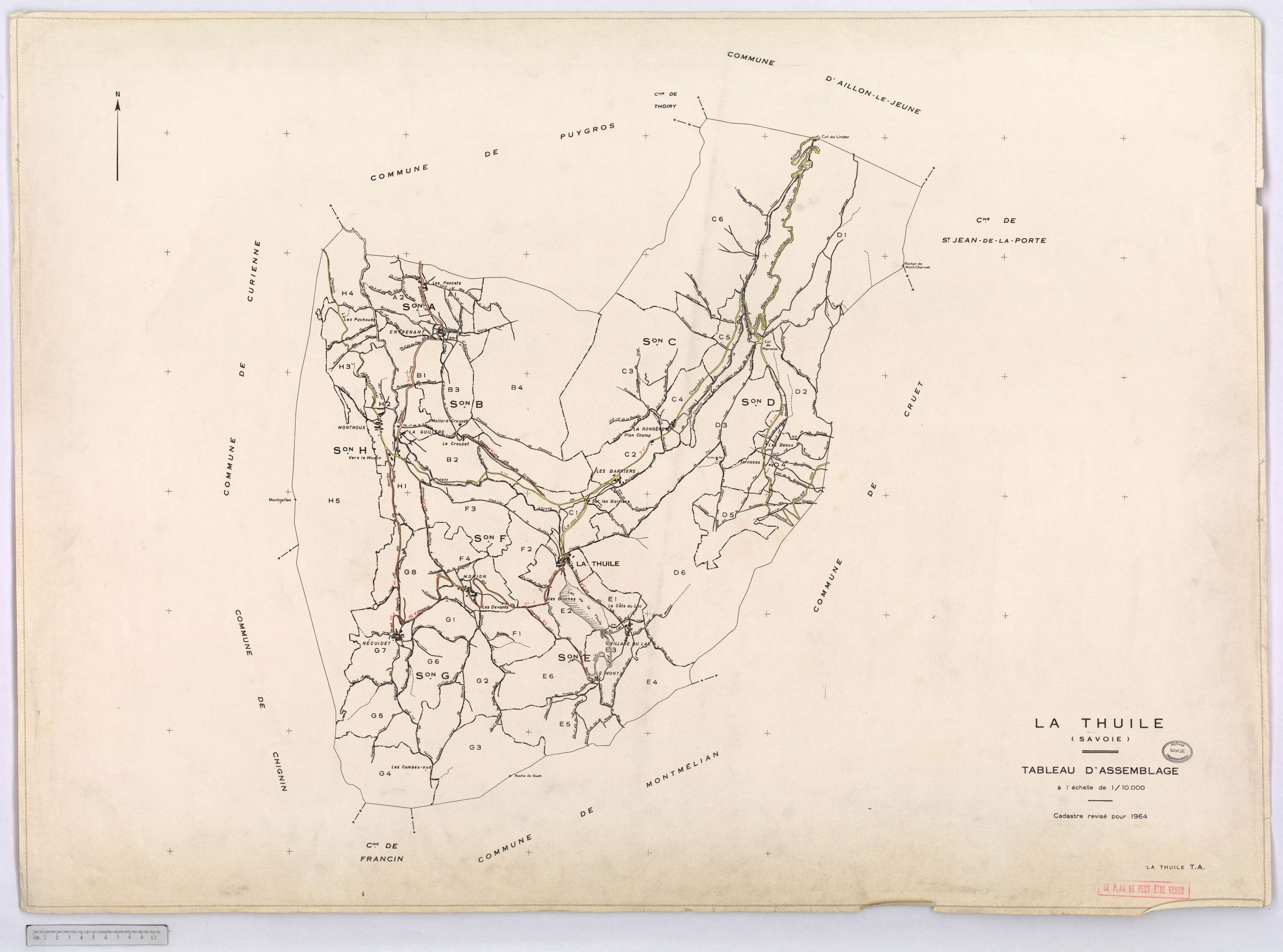 La Thuile - Cadastre rénové, version définitive (1964).
