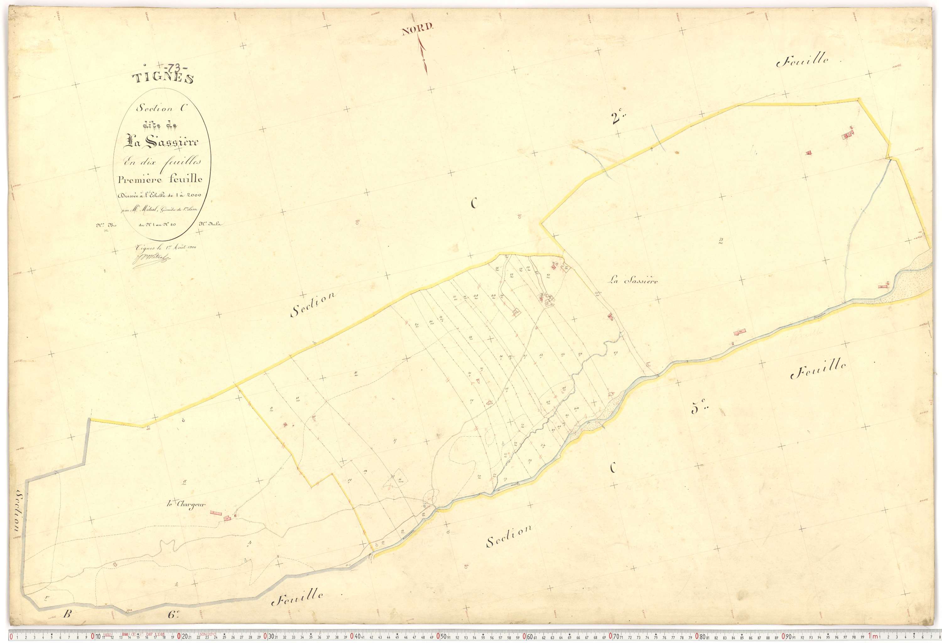 Tignes - Plans cadastraux du premier cadastre français.