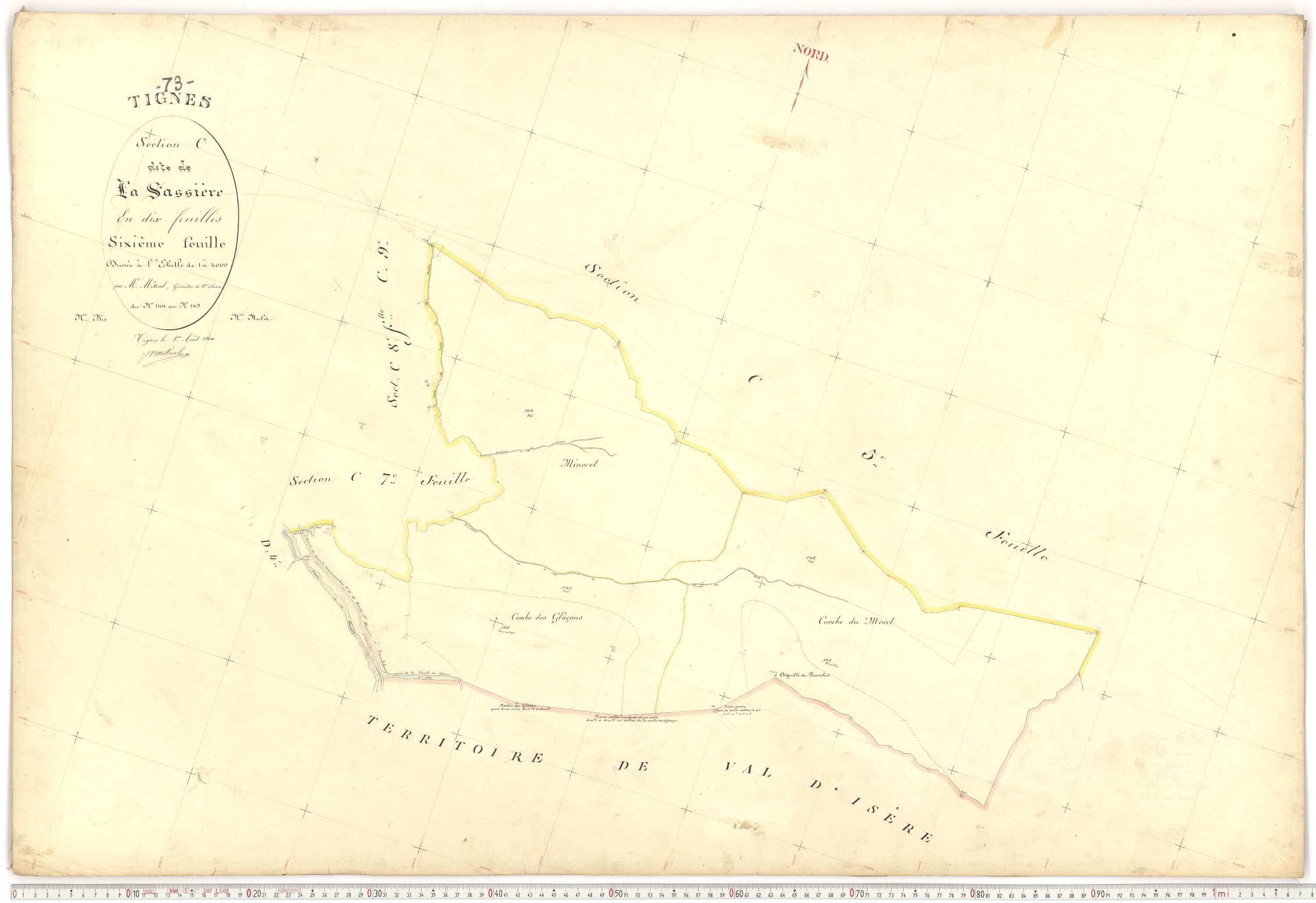 Tignes - Plans cadastraux du premier cadastre français.