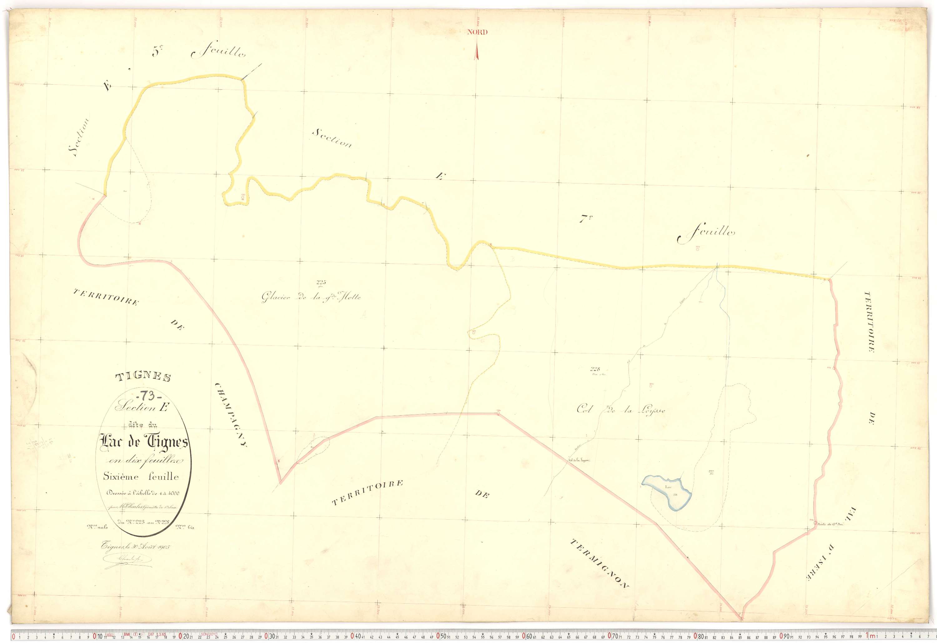 Tignes - Plans cadastraux du premier cadastre français.