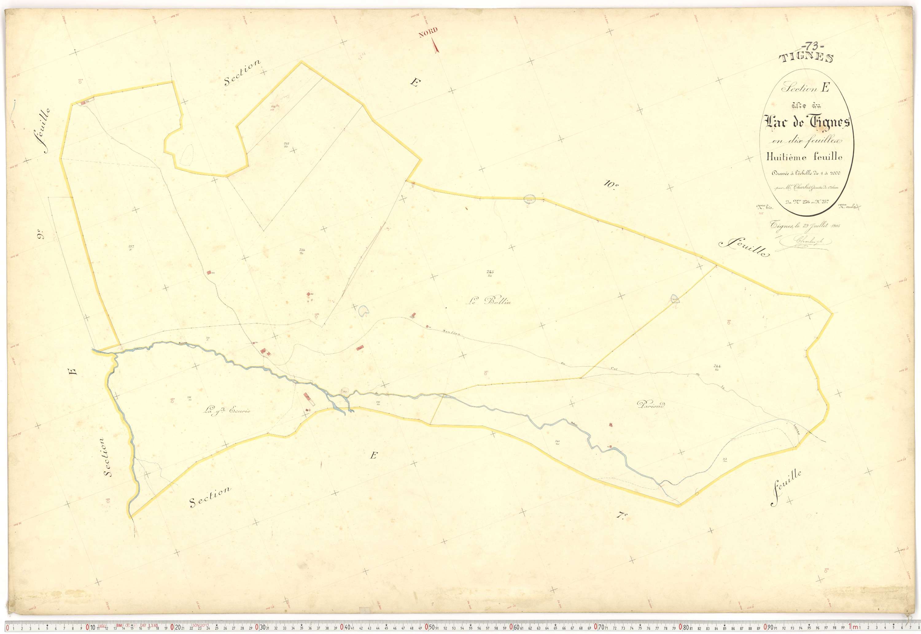 Tignes - Plans cadastraux du premier cadastre français.