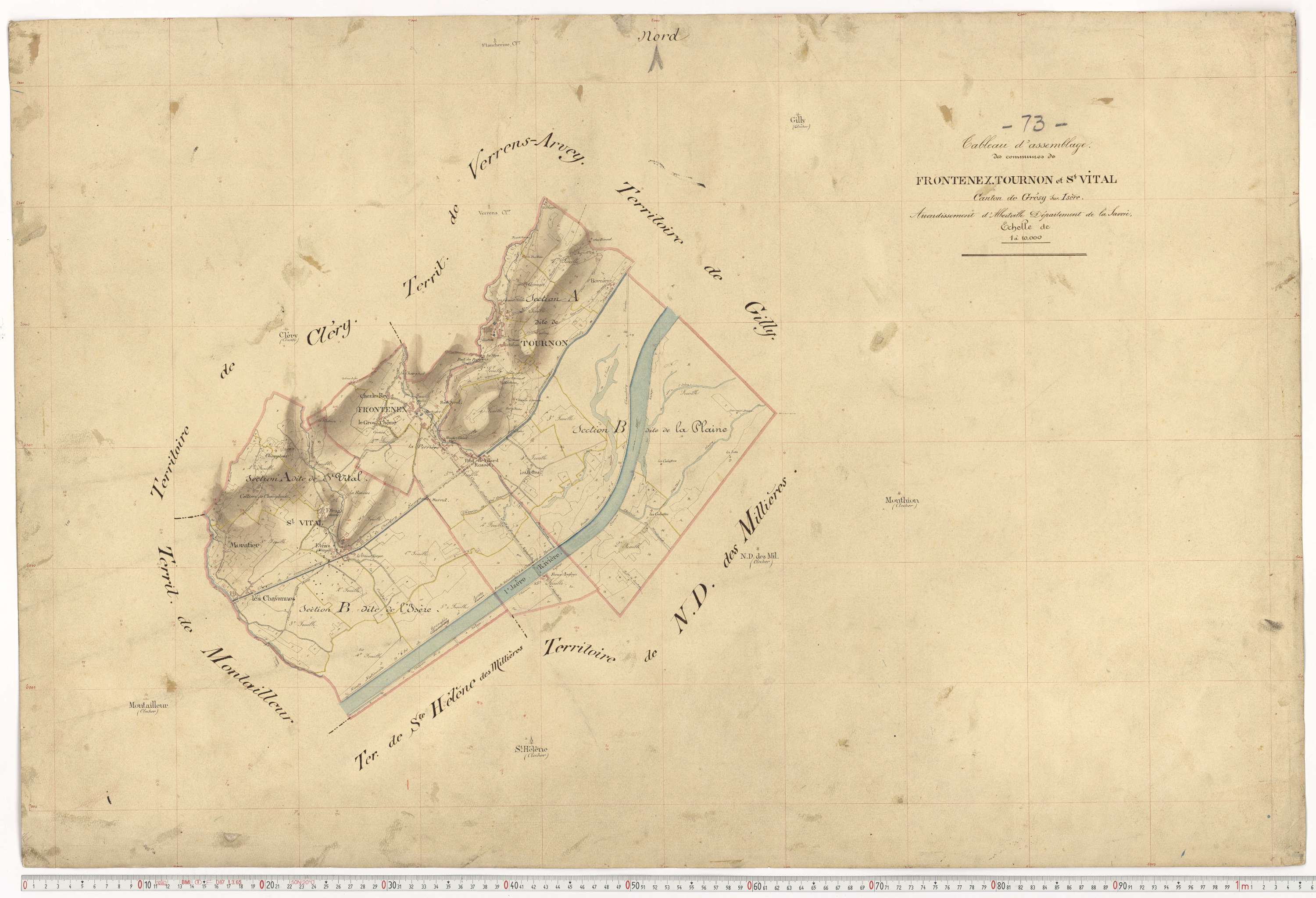 Tournon - Plans cadastraux du premier cadastre français.