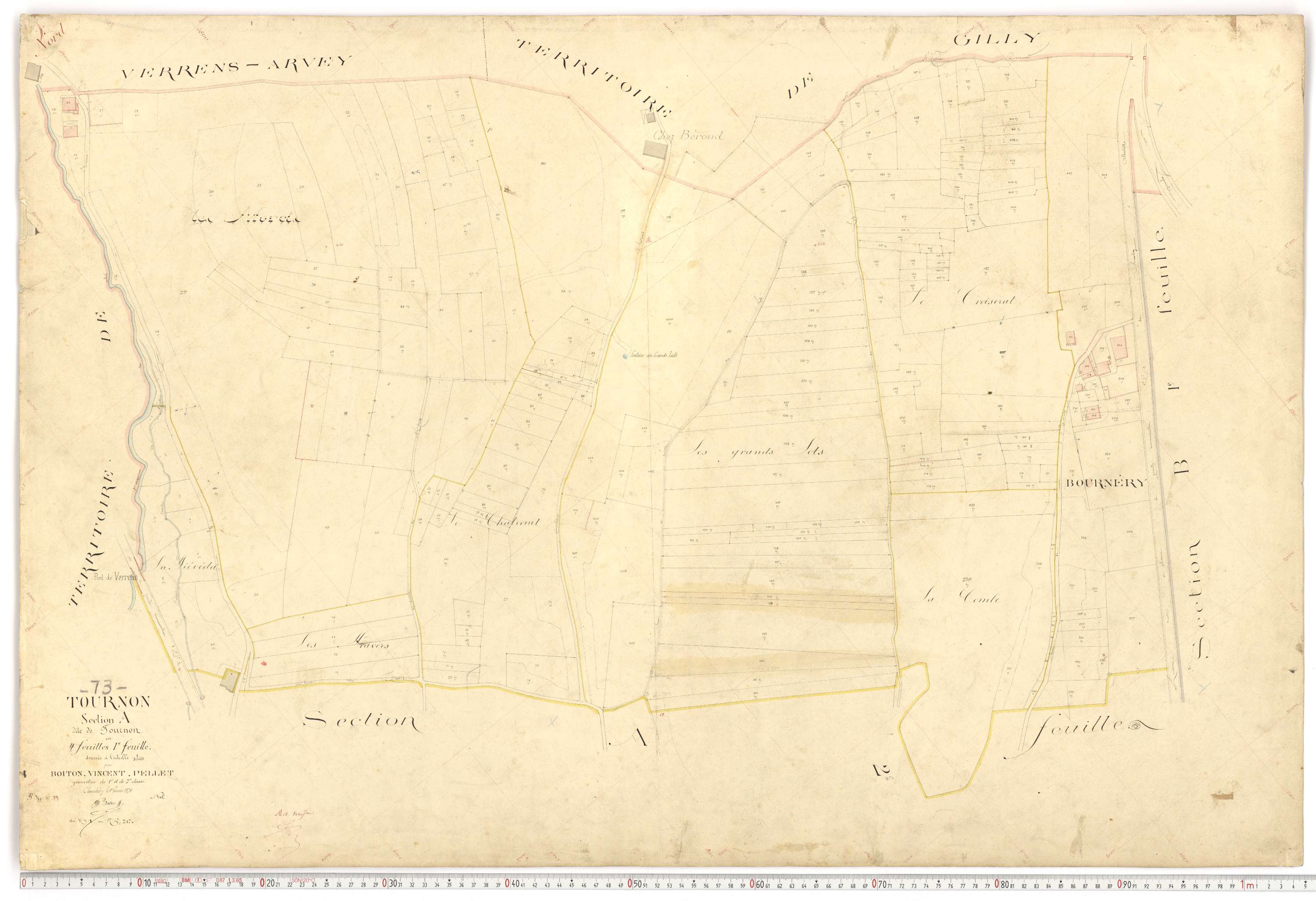Tournon - Plans cadastraux du premier cadastre français.