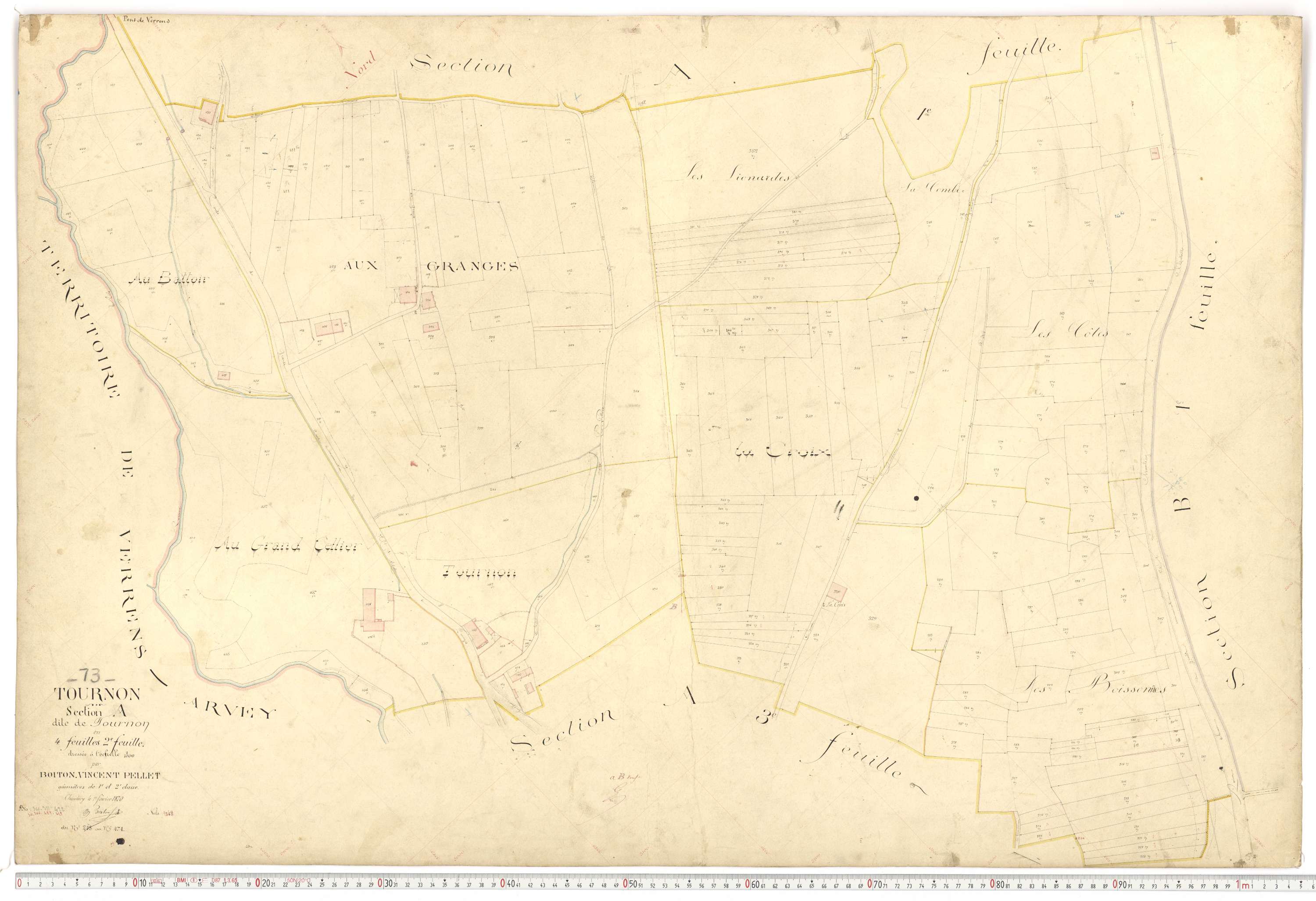 Tournon - Plans cadastraux du premier cadastre français.