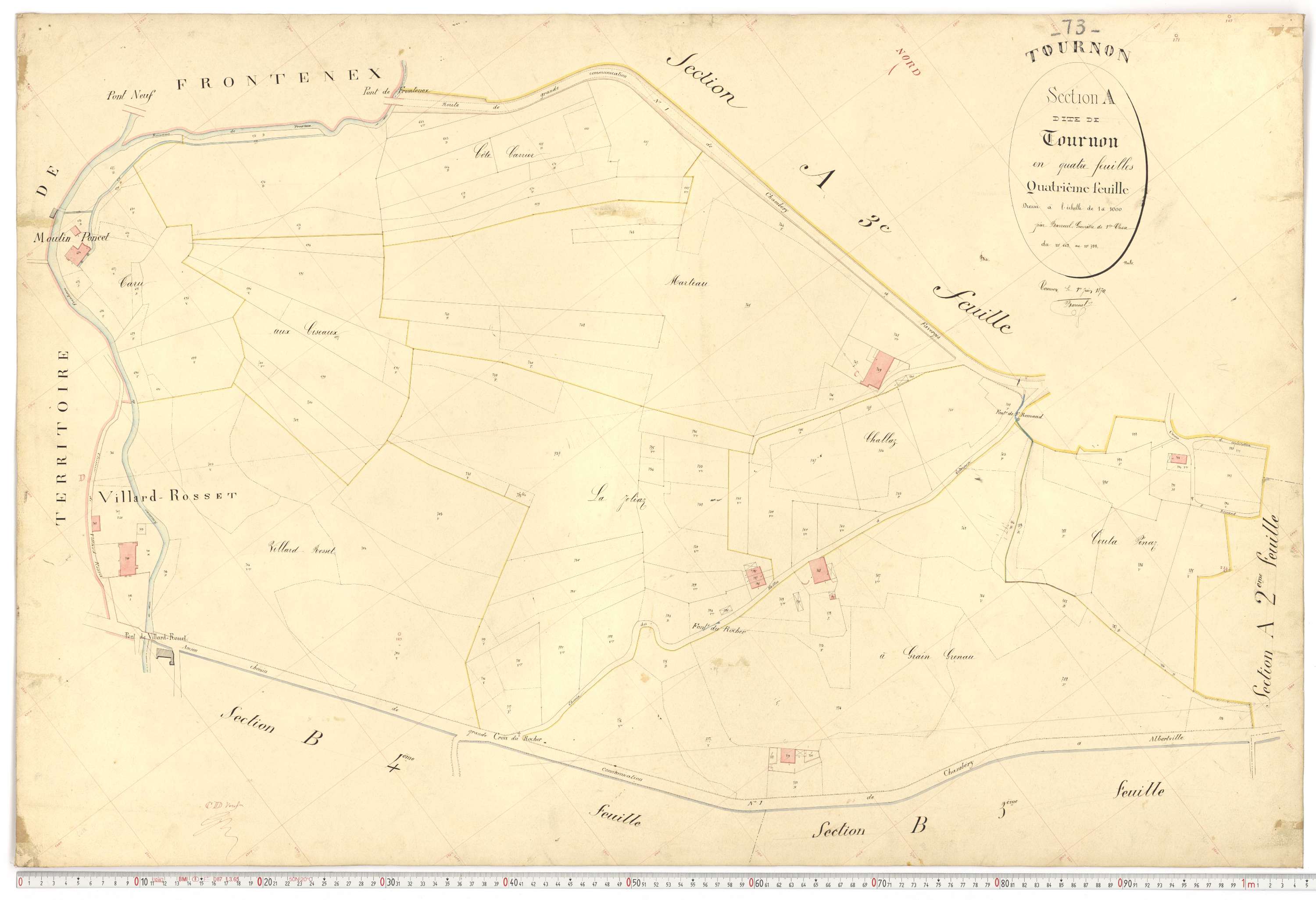 Tournon - Plans cadastraux du premier cadastre français.