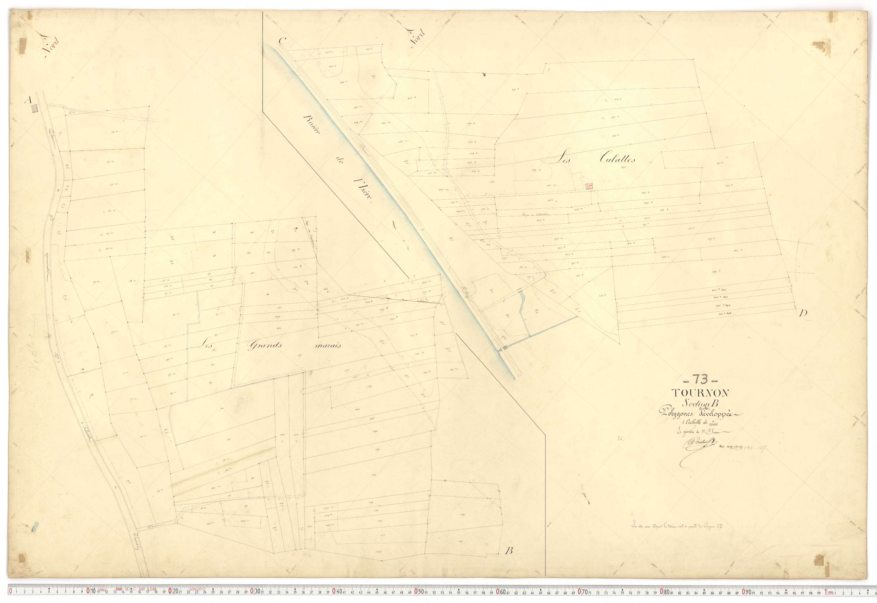 Tournon - Plans cadastraux du premier cadastre français.