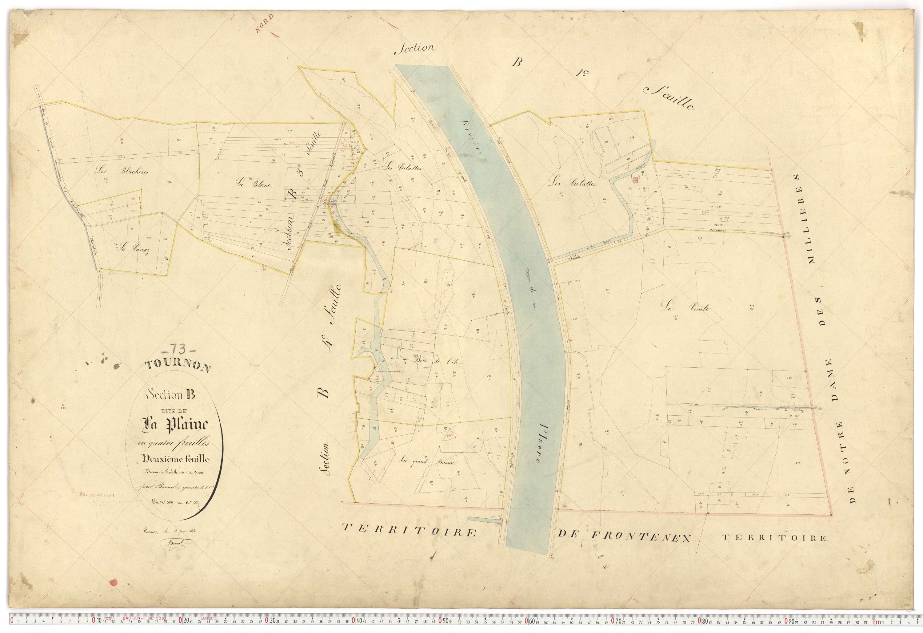 Tournon - Plans cadastraux du premier cadastre français.