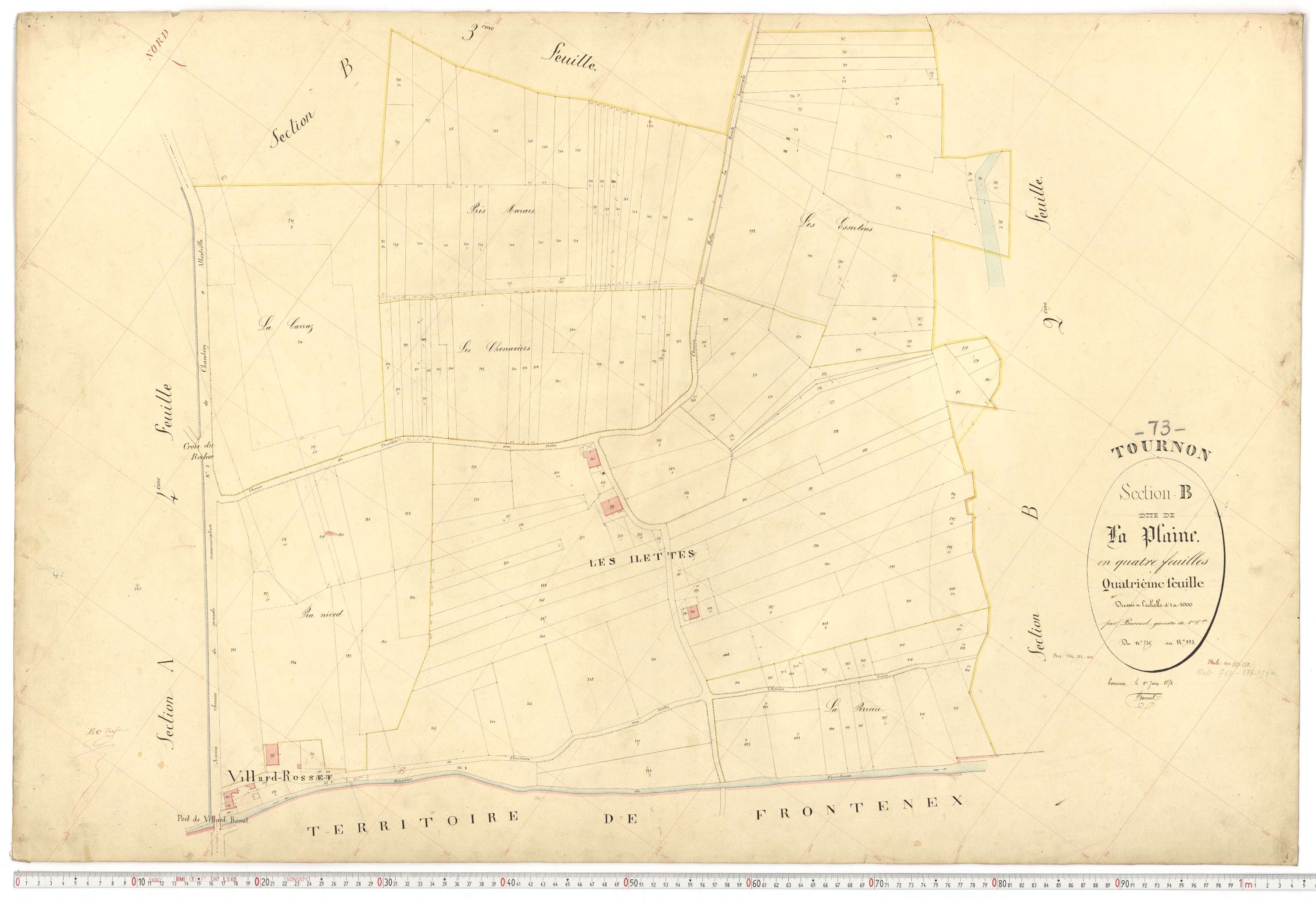 Tournon - Plans cadastraux du premier cadastre français.