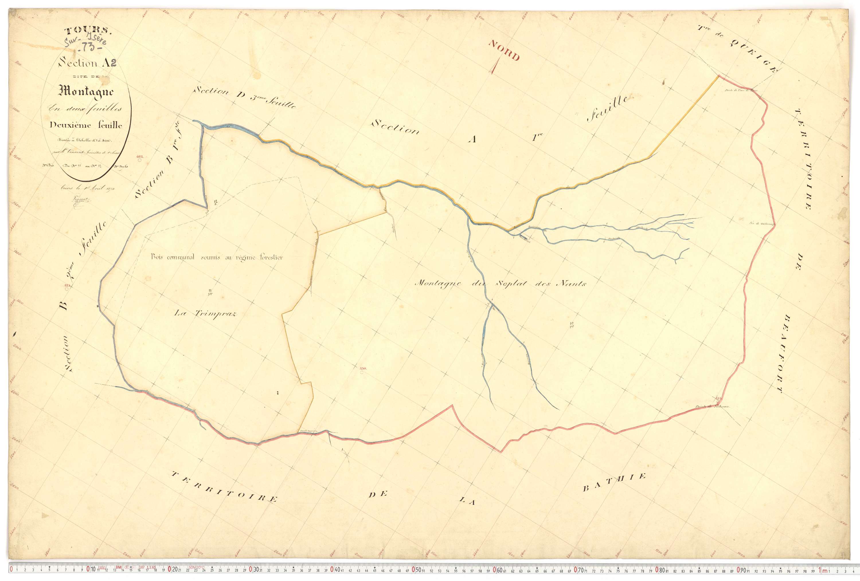 Tours-en-Savoie - Plans cadastraux du premier cadastre français.