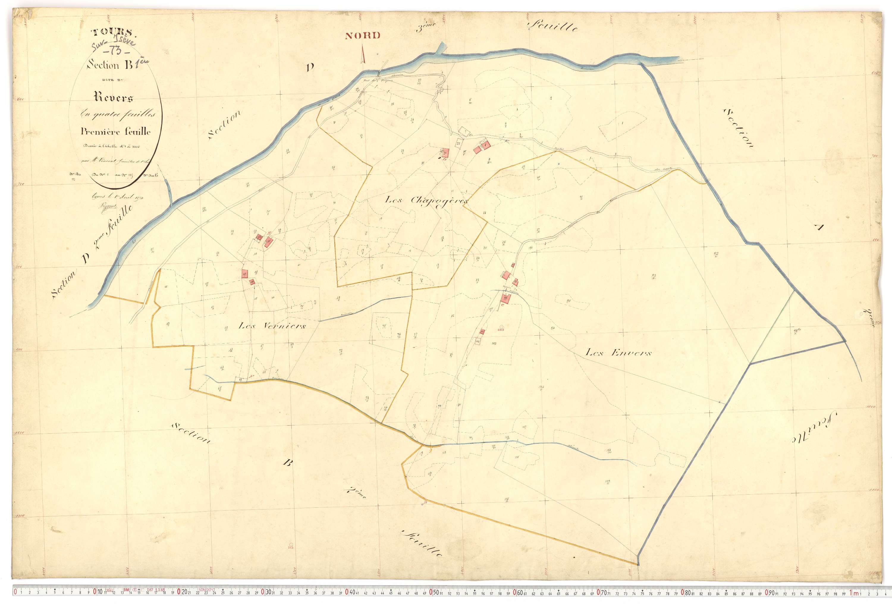 Tours-en-Savoie - Plans cadastraux du premier cadastre français.