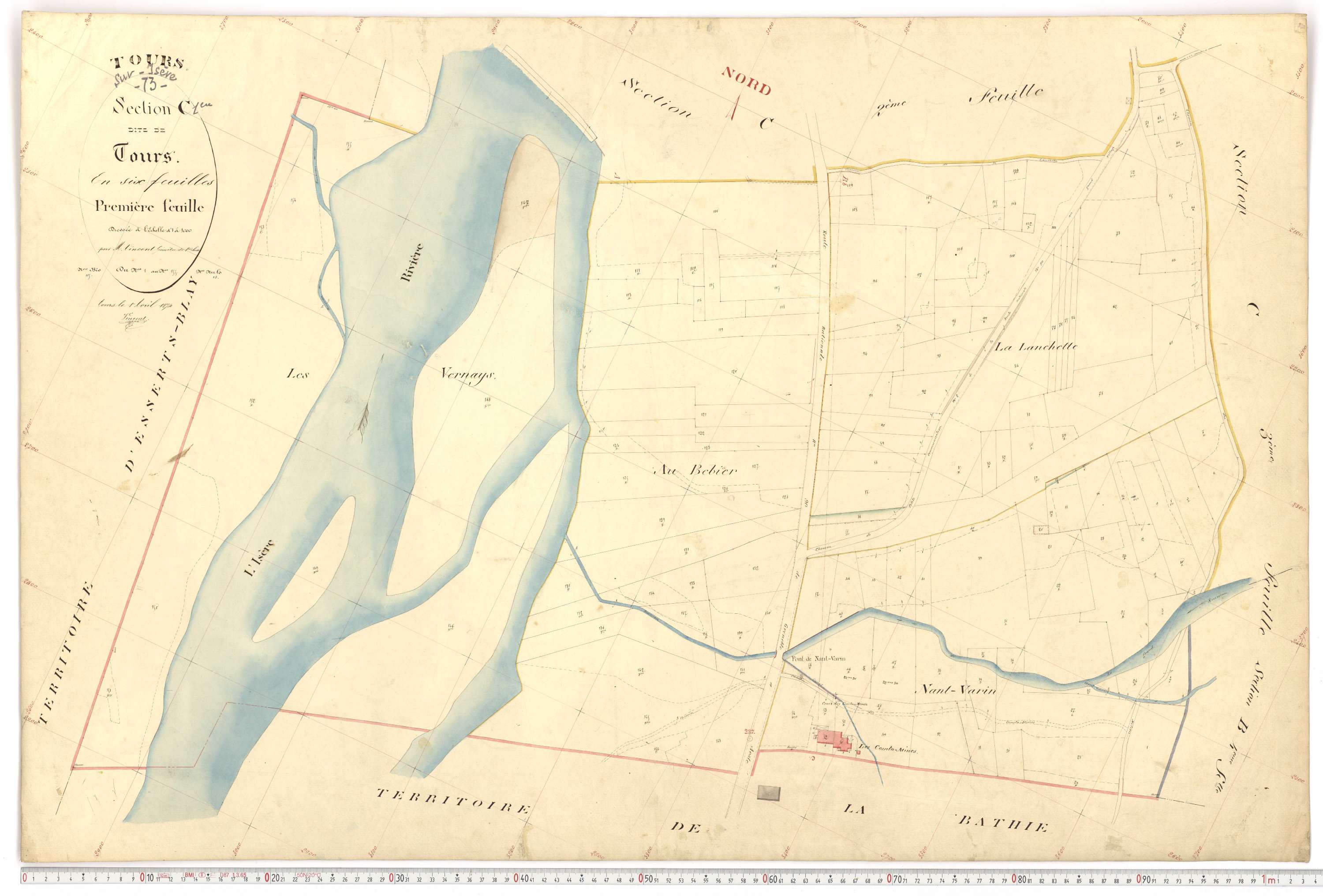 Tours-en-Savoie - Plans cadastraux du premier cadastre français.